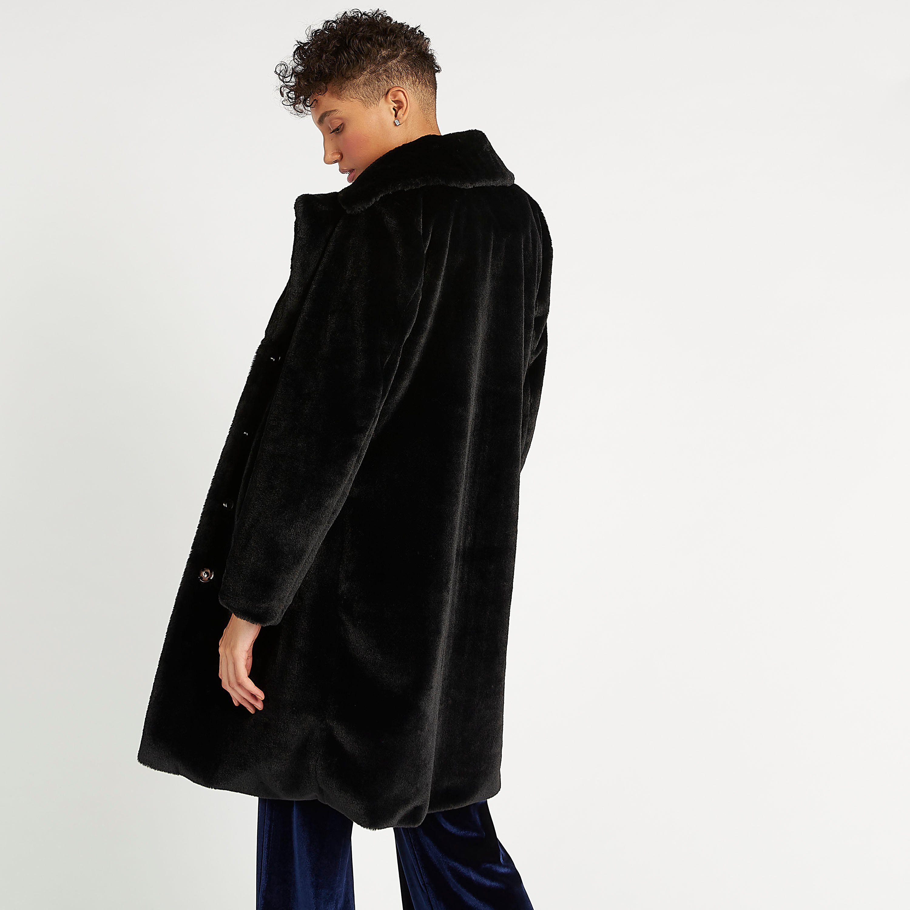 Textured Longline Jacket with Button Closure and Pockets-women-winterwear-coatsandjackets-jackets-image-4