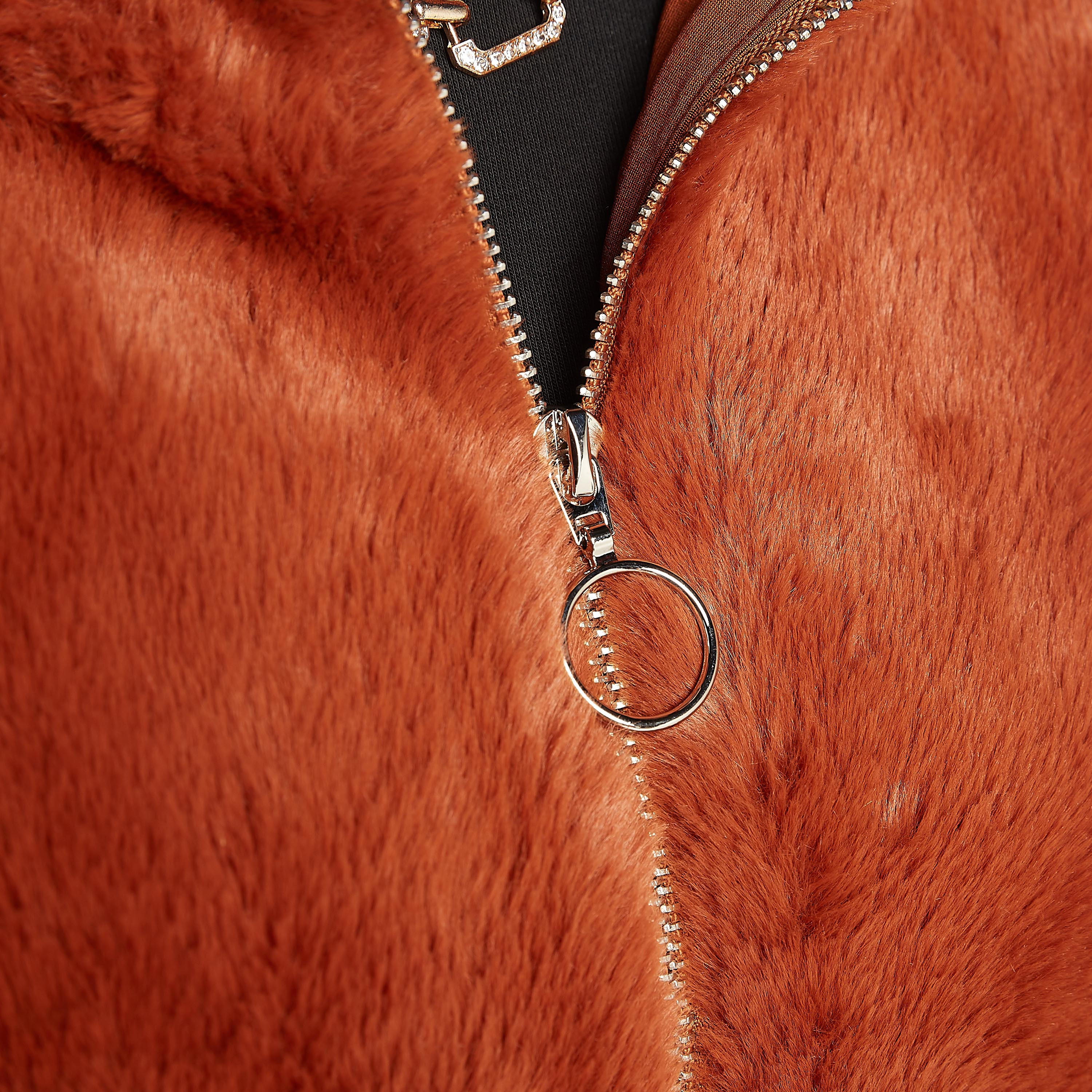 Plush Textured Jacket with Hooded Neck and Zip Closure-women-winterwear-coatsandjackets-jackets-image-6
