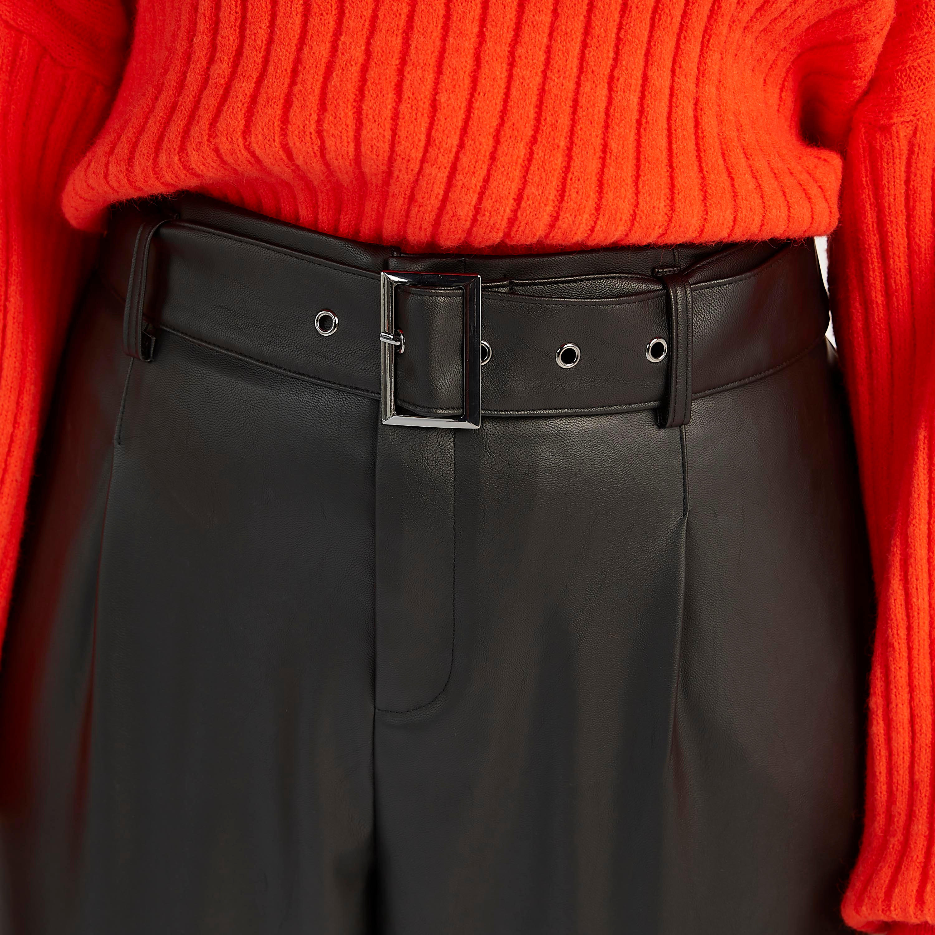 Solid Mid-Rise Cropped Pants with Belt and Pockets-women-clothing-bottoms-trousers-image-3