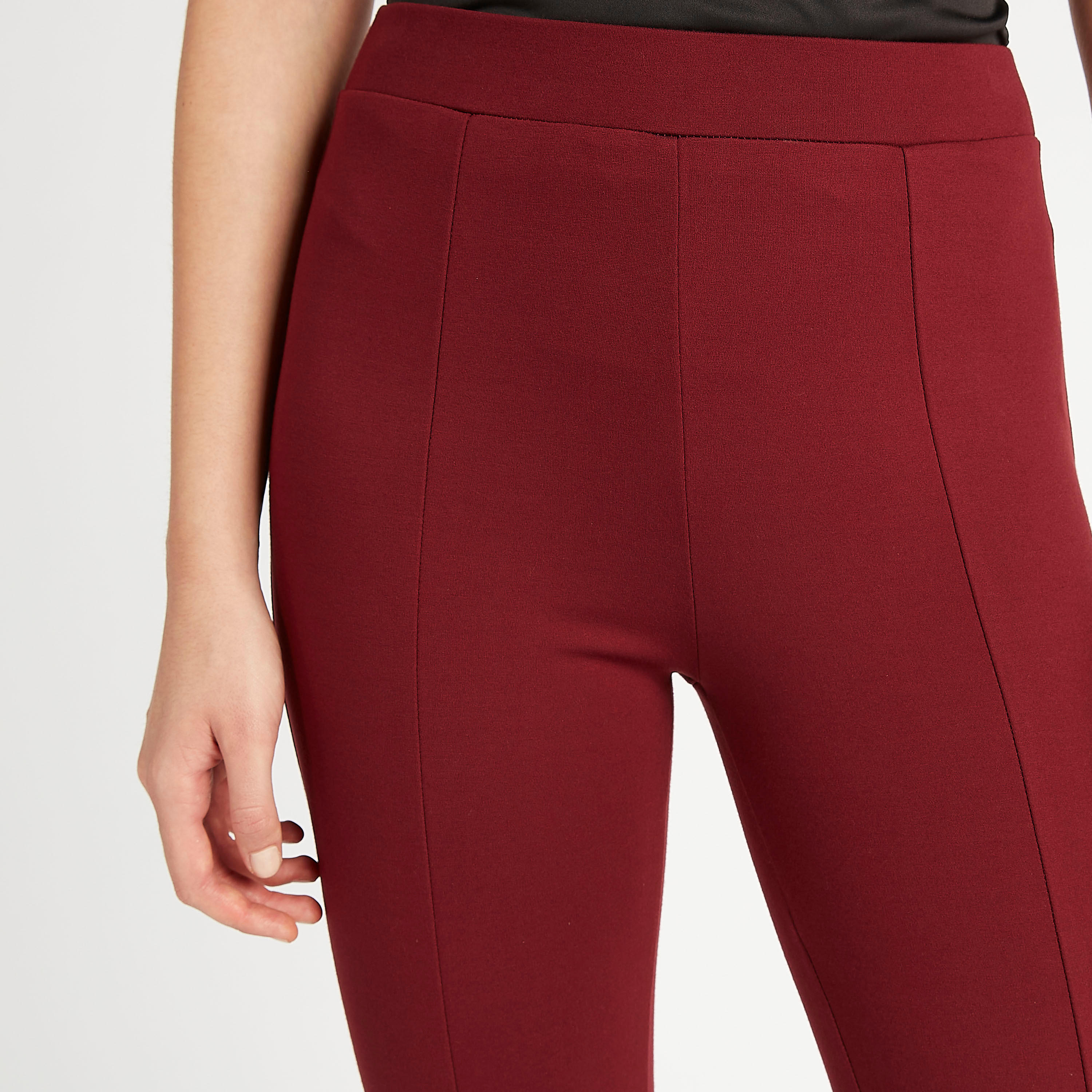 Solid High-Rise Skinny Fit Leggings with Elasticated Waistband-women-clothing-bottoms-leggings-image-3