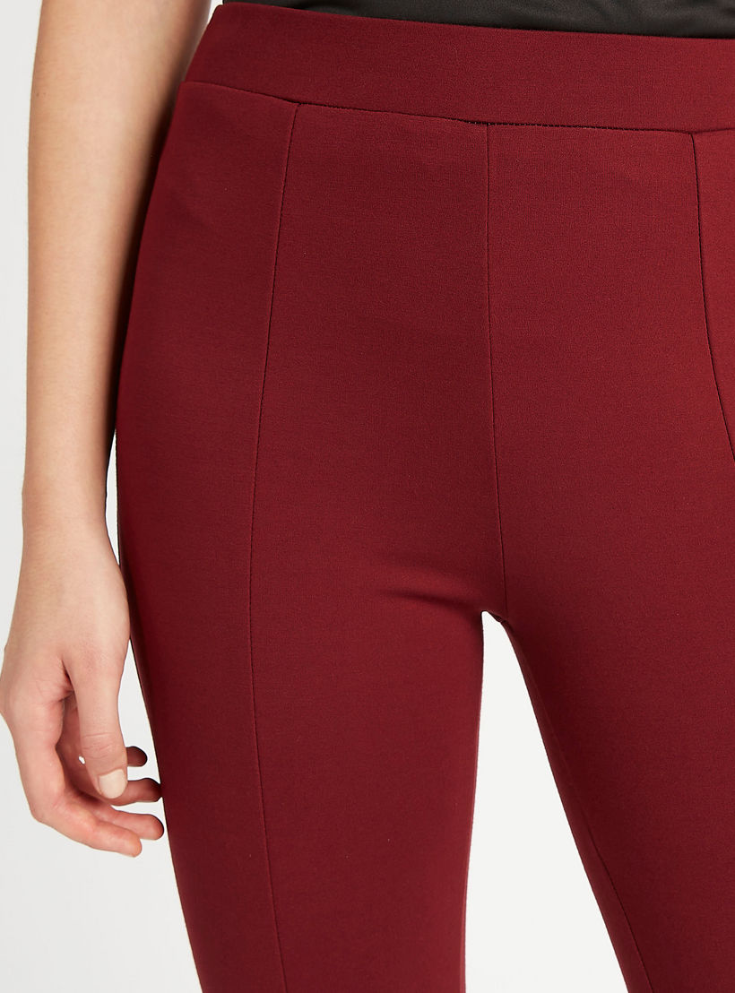 Solid High-Rise Skinny Fit Leggings with Elasticated Waistband-women-clothing-bottoms-leggings-image-3