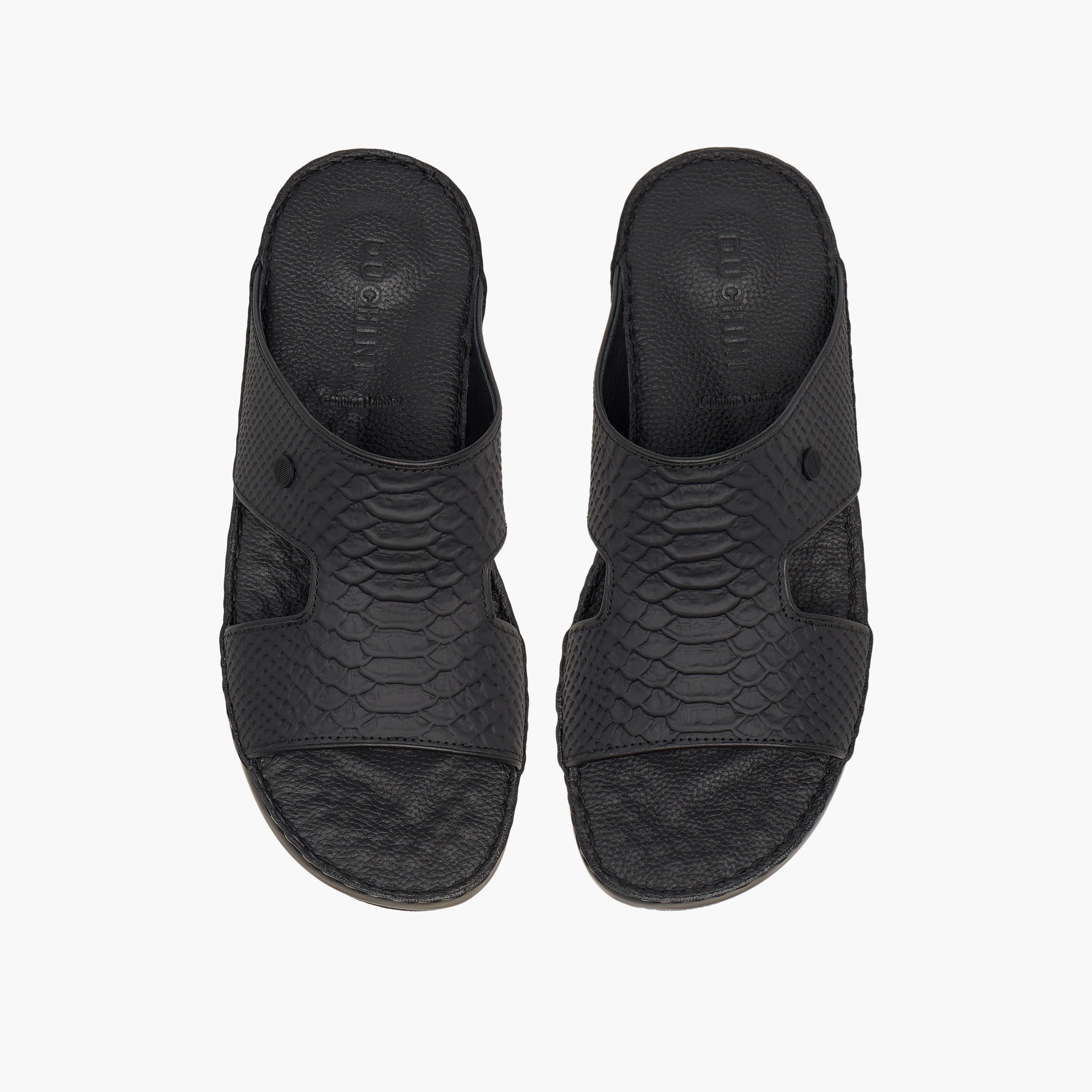 Duchini Men Textured Leather Arabic Sandals-men-shoes-sandals-image-1