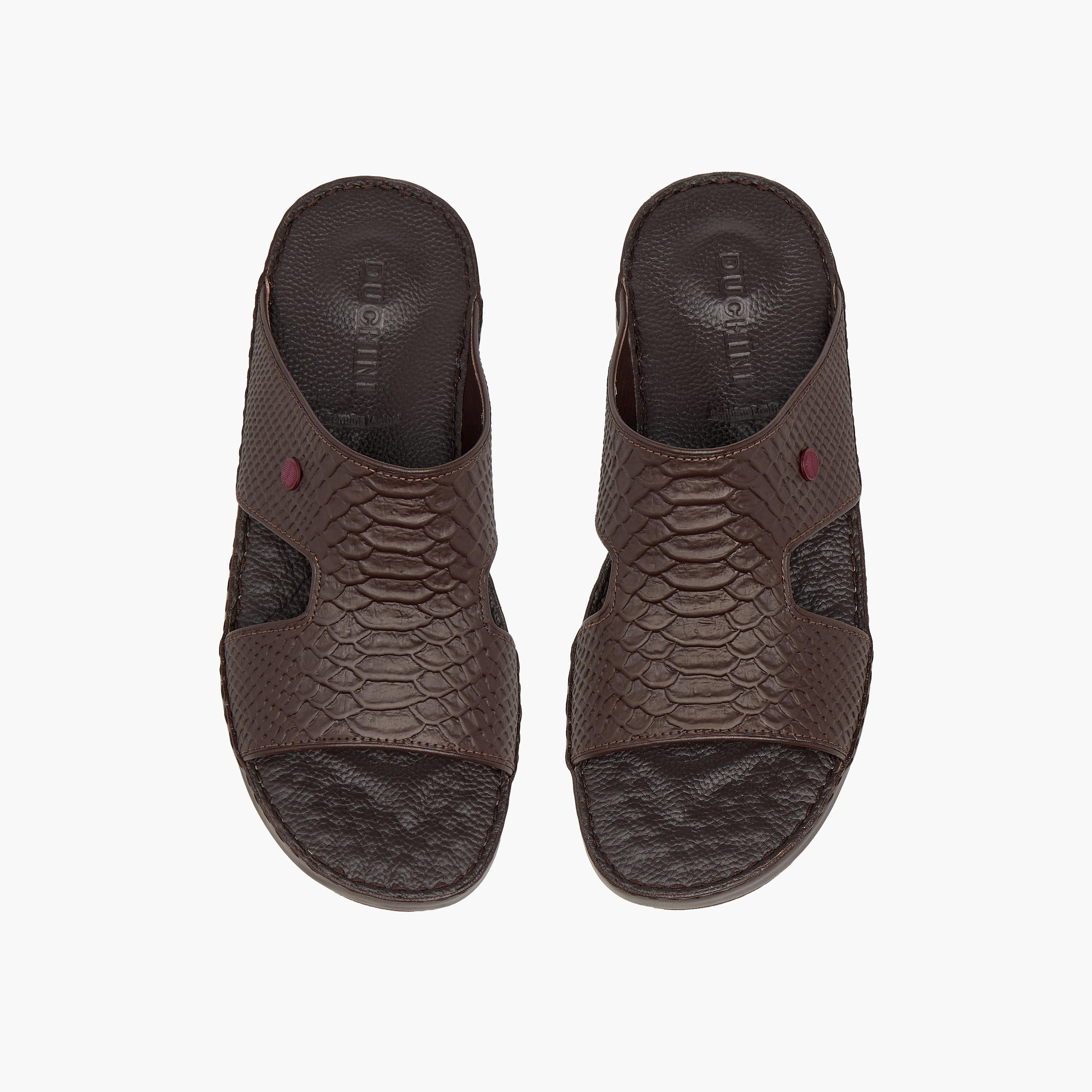 Duchini Men Textured Leather Arabic Sandals-men-shoes-sandals-image-1