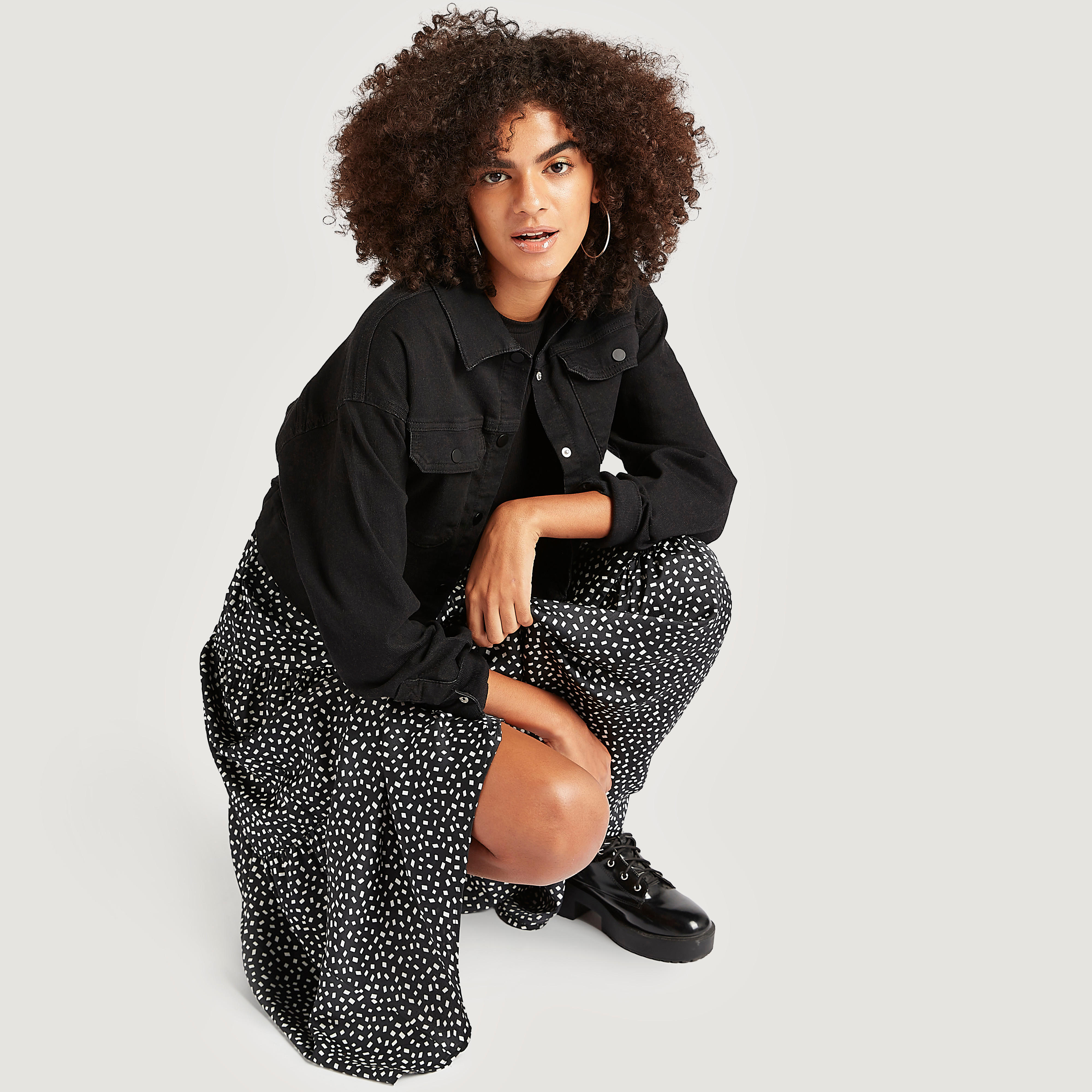 تنورة إيه لاين ميدي بخصر مطّاطي وطبعات-women-clothing-bottoms-skirts-image-2