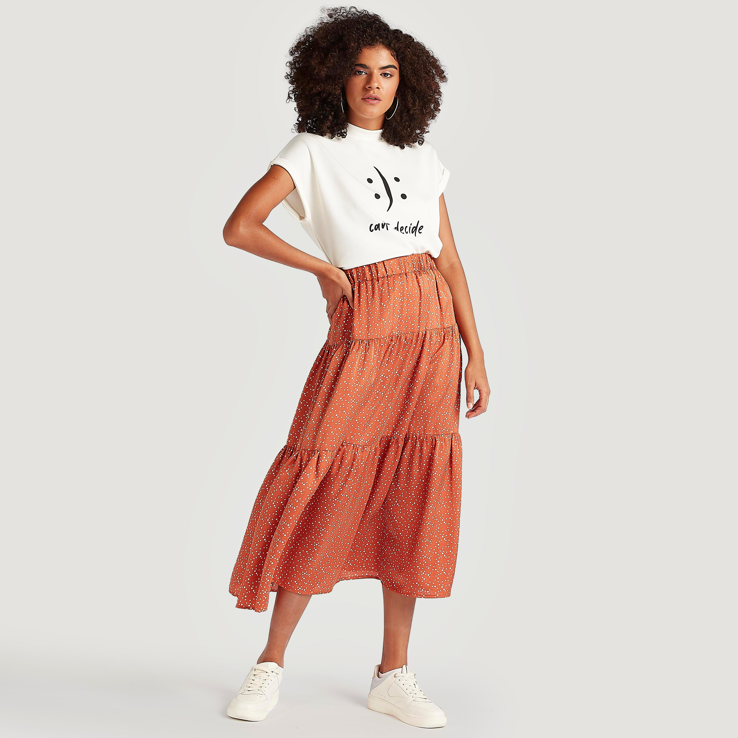 تنورة ميدي إيه لاين بخصر مطّاطي وطبعات-women-clothing-bottoms-skirts-image-2