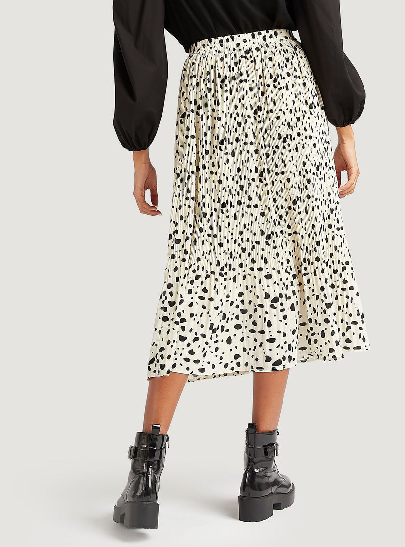 تنّورة ميدي إيه لاين بطبعات حيوانات وثنايا وخصر مطّاطي-women-clothing-bottoms-skirts-image-4