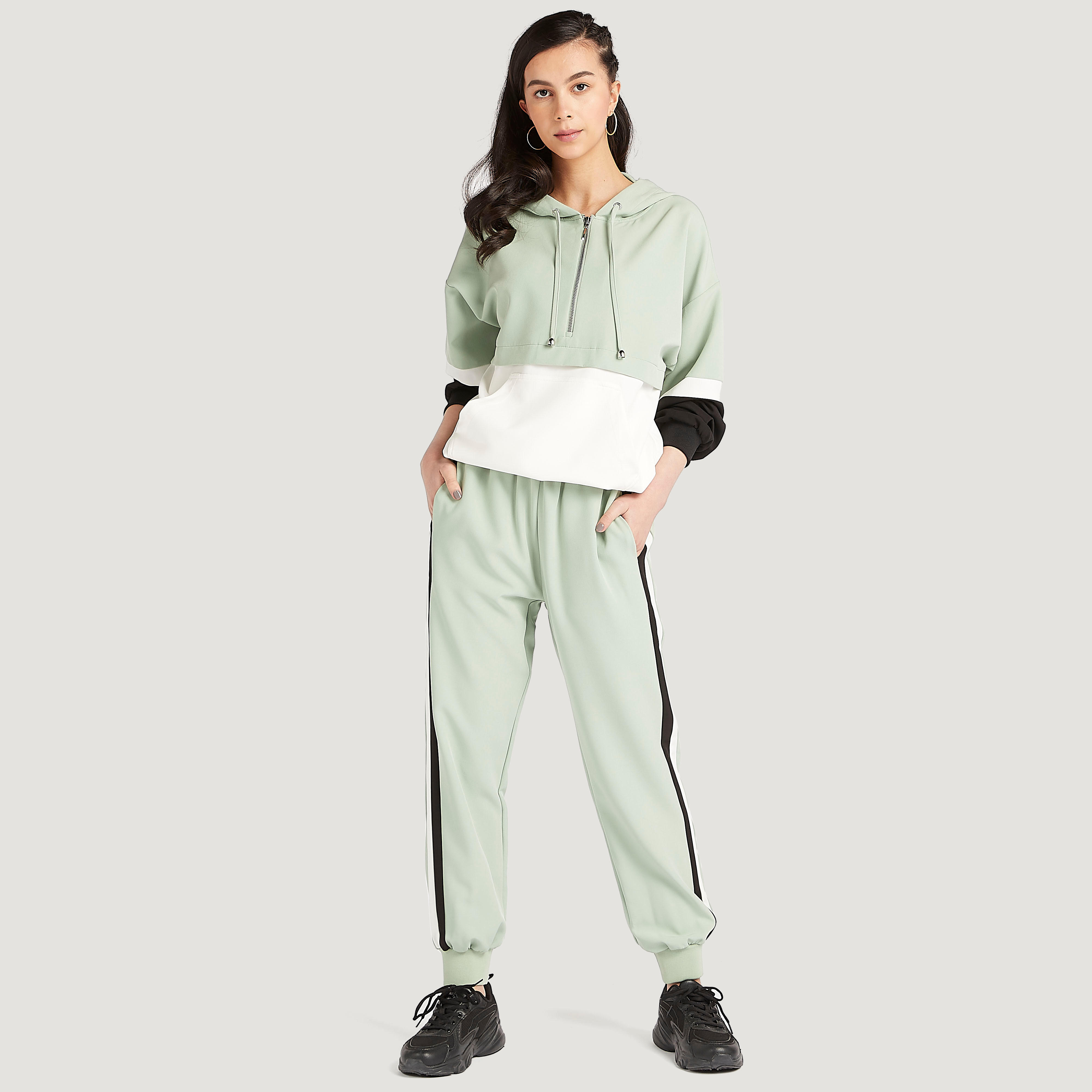 Solid Mid-Rise Jog Pants with Elasticated Waistband and Pockets-women-clothing-bottoms-joggers-image-2