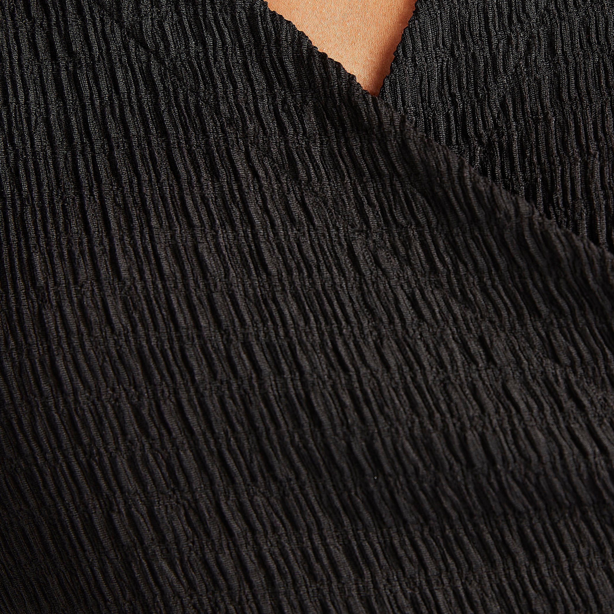 جمبسوت طويل بارز الملمس بأكمام كاب وحزام ربط-women-clothing-jumpsuits-image-5