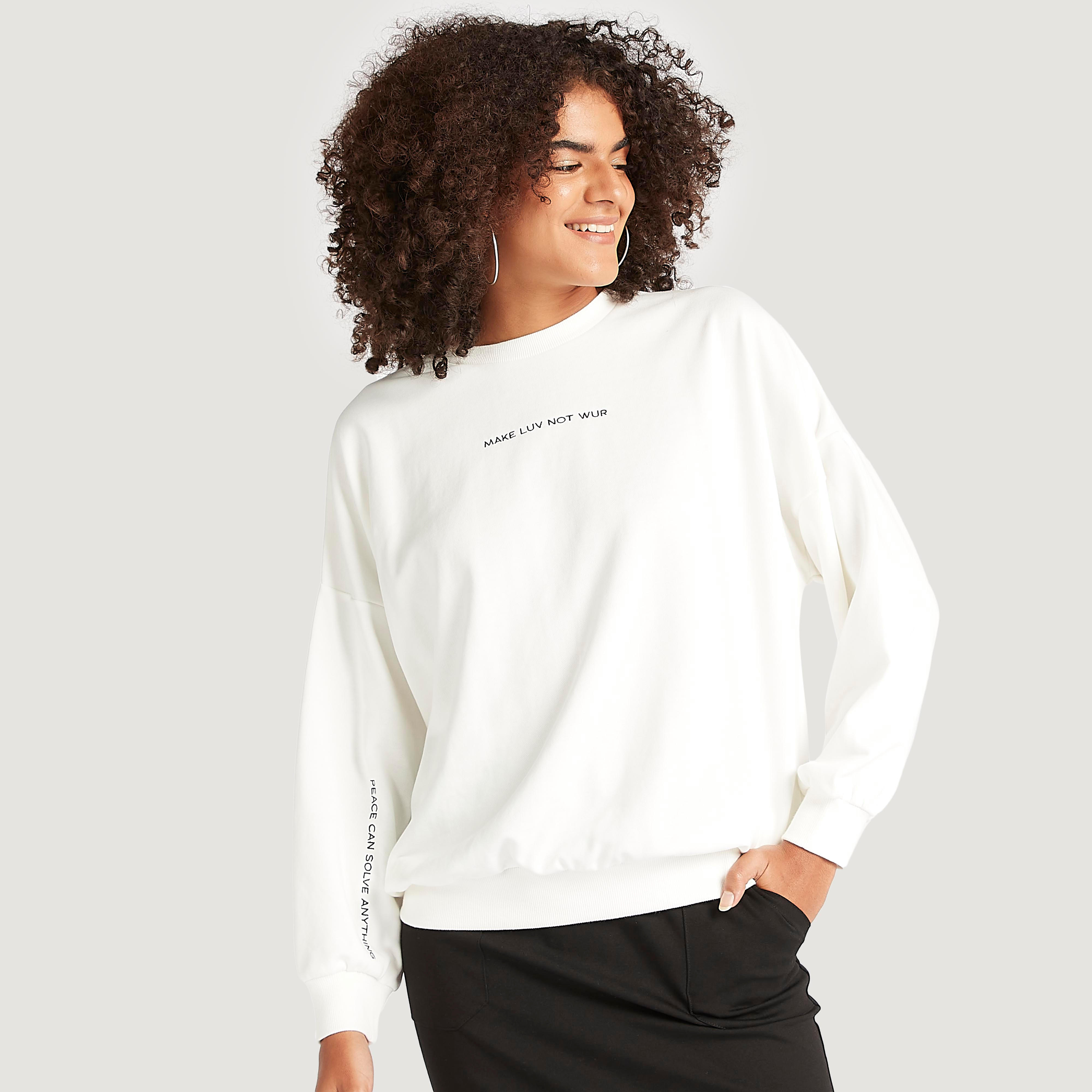 سويت شيرت بياقة ضيقة وأكمام طويلة وتطريز شعار-women-winterwear-hoodiesandsweatshirts-sweatshirts-image-1