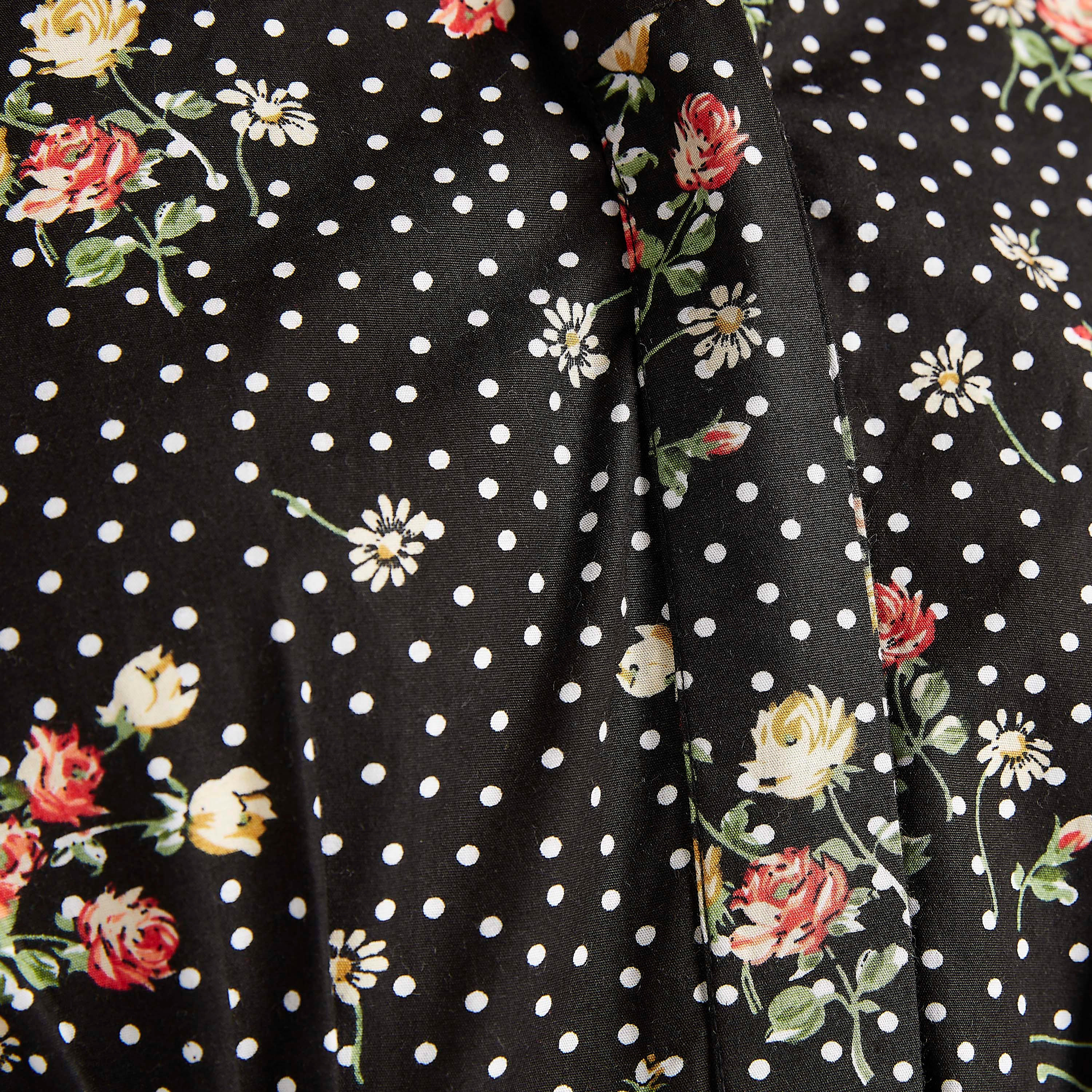 فستان إيه لاين ميدي بطبعات أزهار وأكمام قصيرة وحزام رباط-women-clothing-dresses-image-5