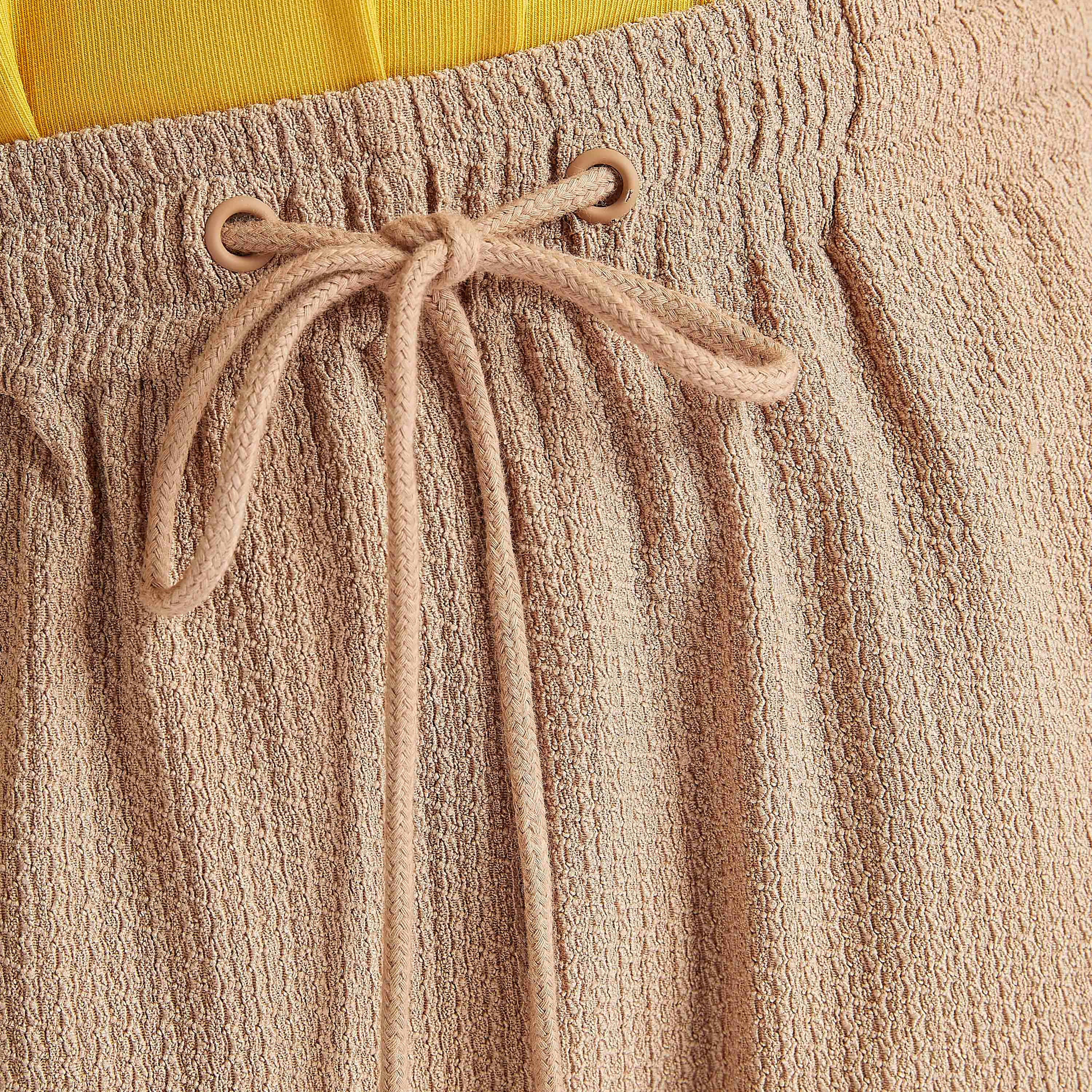 بنطلون بالازو بارز الملمس بخصر متوسّط الارتفاع ورباط إغلاق-women-clothing-bottoms-trousers-image-5