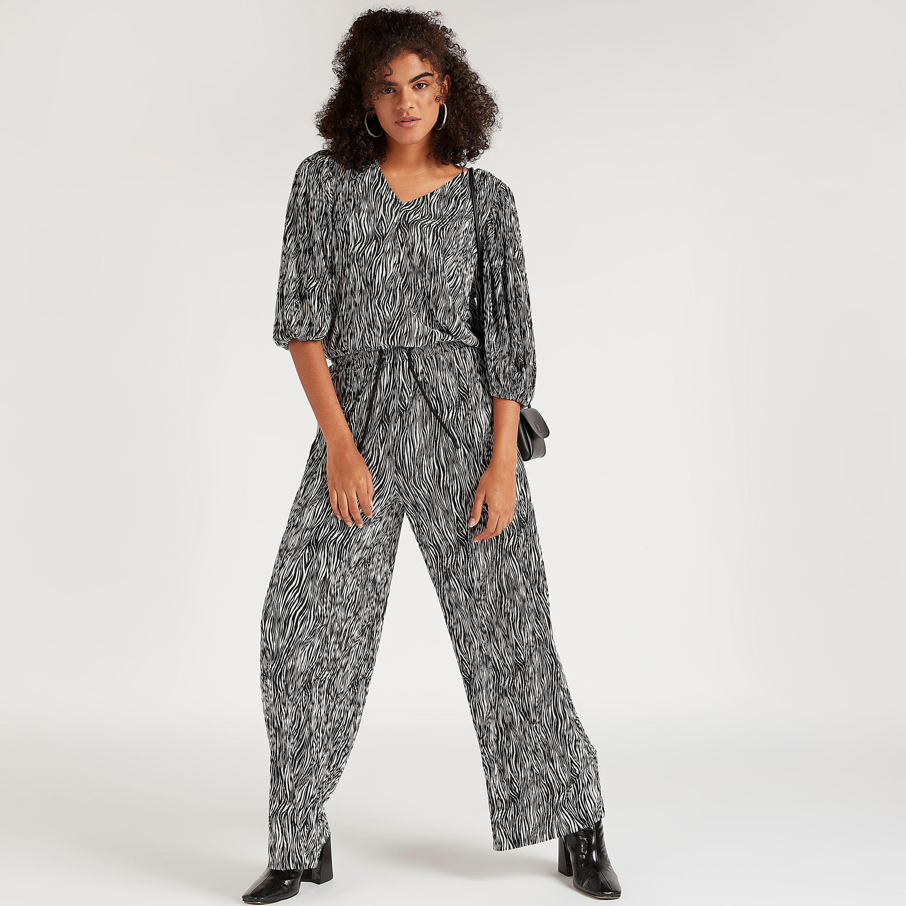 بنطلون بطبعات حيوانات وخصر مطّاطي متوسّط الارتفاع وجيوب-women-clothing-bottoms-trousers-image-5