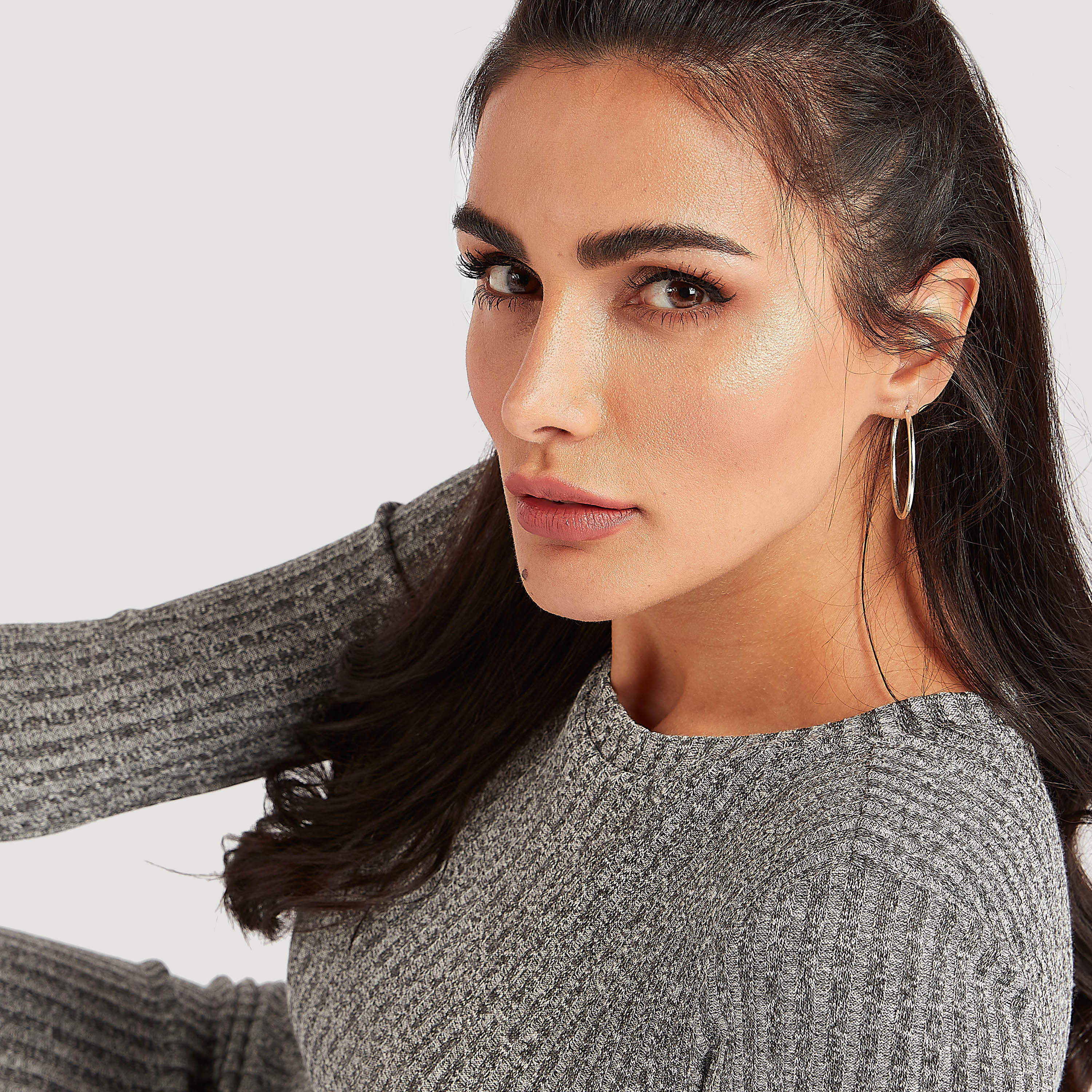 فستان بارز الملمس ميدي بقصّة ضيّقة وأكمام طويلة-women-clothing-dresses-image-3