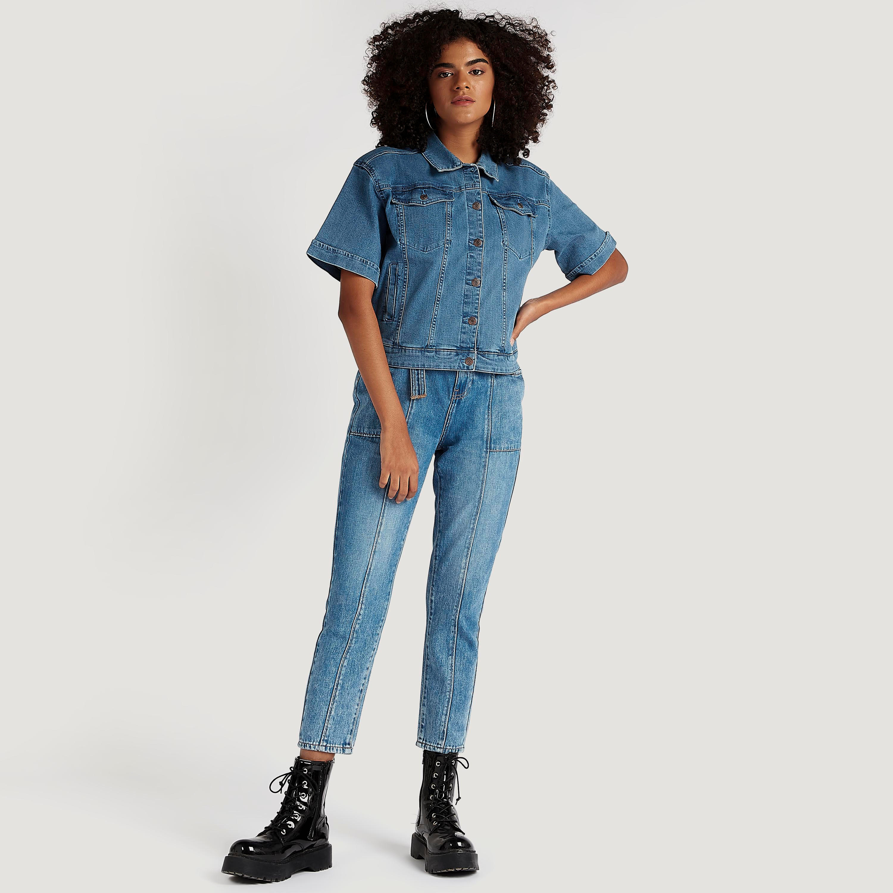 بنطلون جينز سادة بخصر متوسط الارتفاع وجيوب-women-clothing-bottoms-jeans-image-5