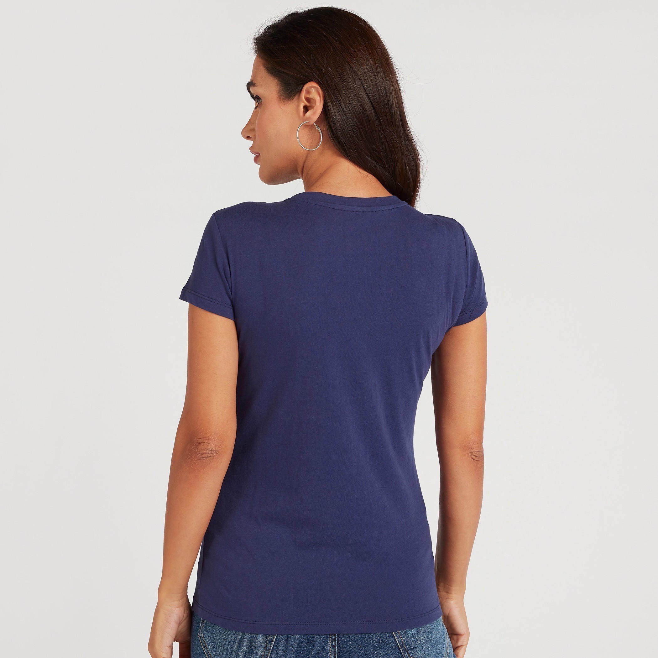 تيشيرت بياقة مستديرة وأكمام كاب وطبعات-women-clothing-tshirts-image-3