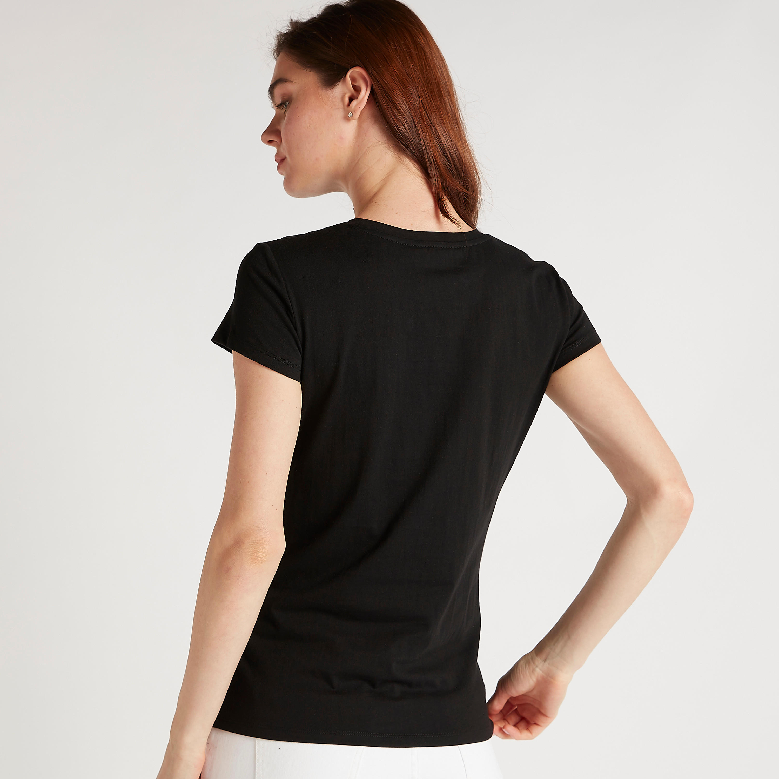 تيشيرت مزيّن بياقة ضيّقة وأكمام كاب-women-clothing-tshirts-image-4