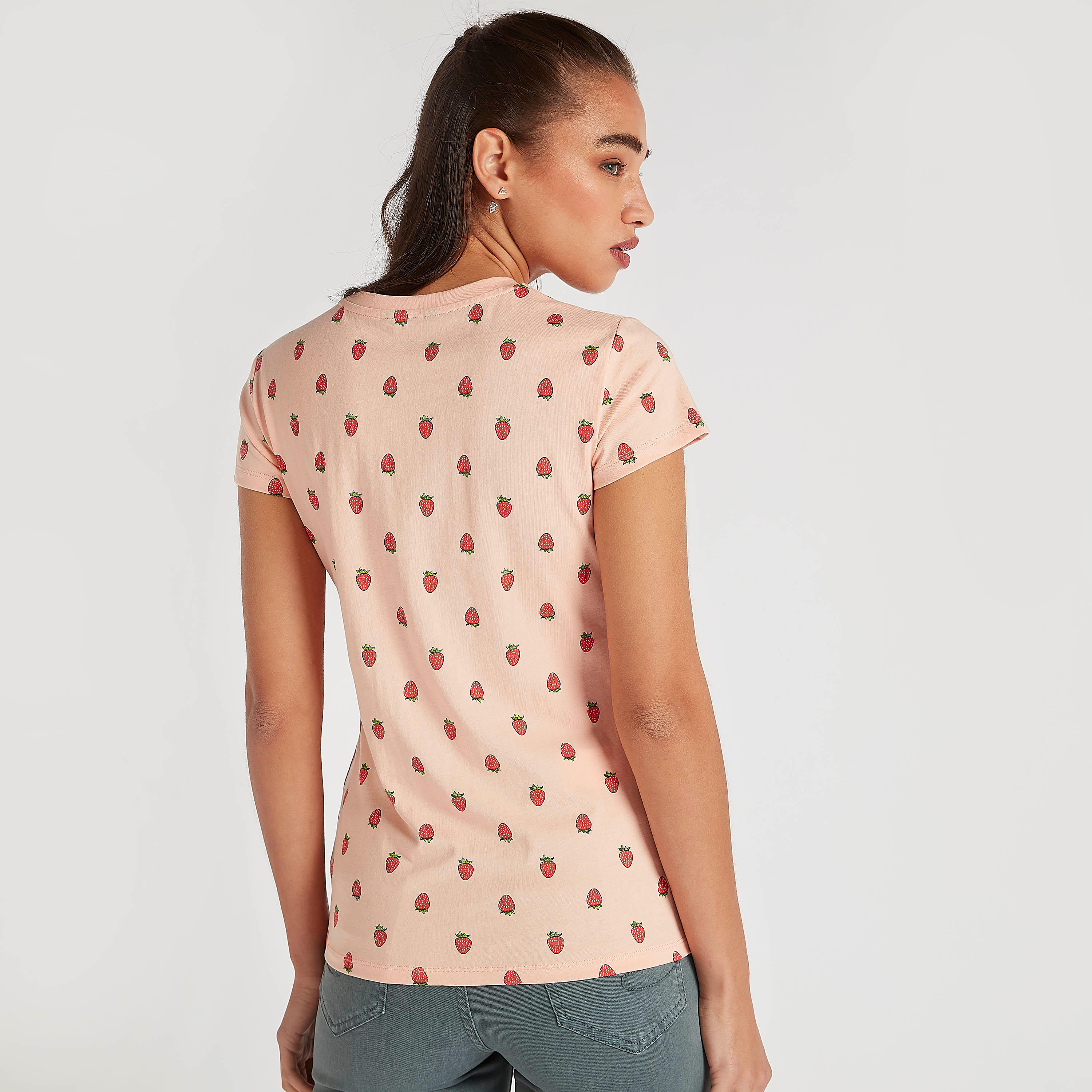 تيشيرت بياقة ضيقة وأكمام كاب وطبعات-women-clothing-tshirts-image-4