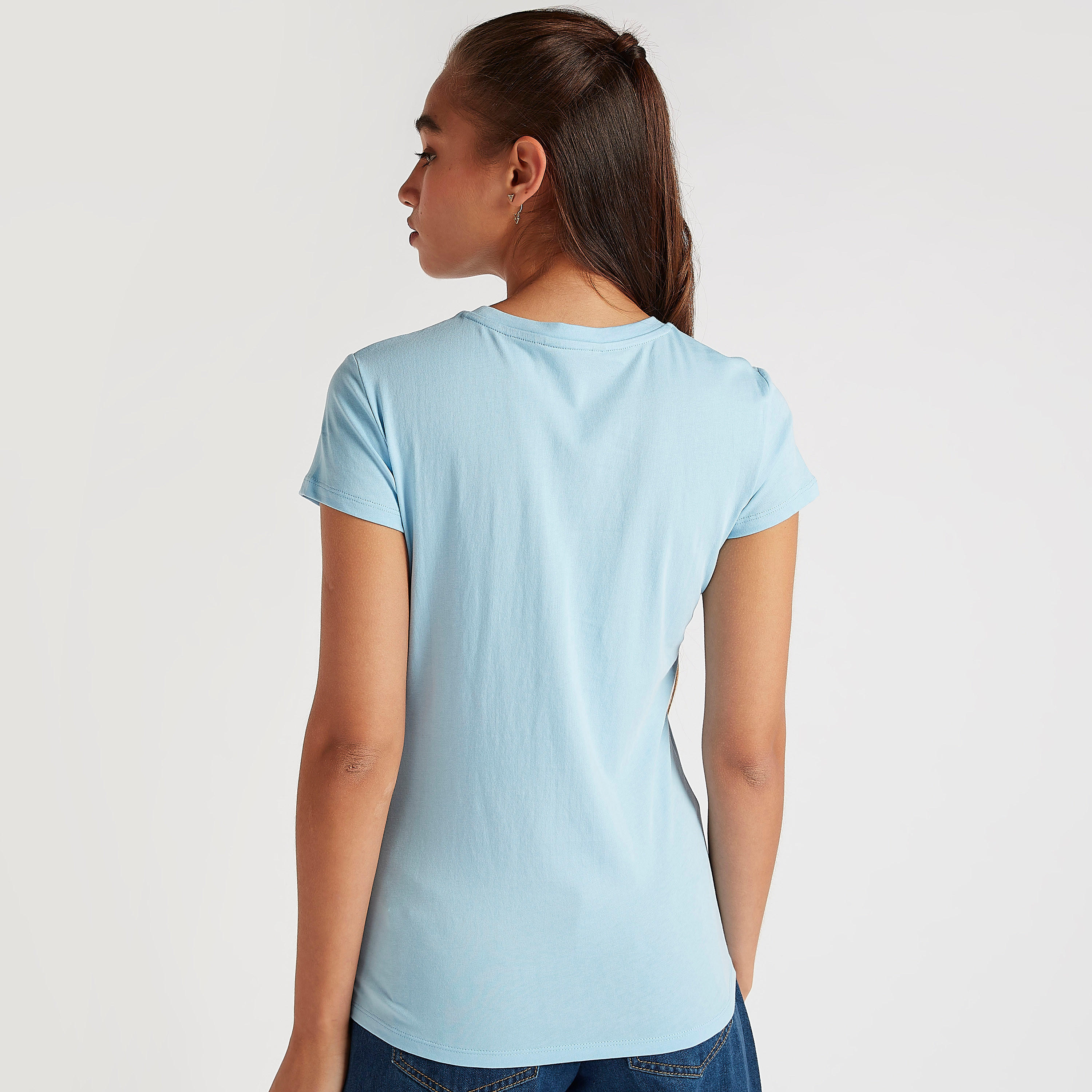 تيشيرت بياقة ضيّقة وأكمام كاب وطبعات-women-clothing-tshirts-image-4