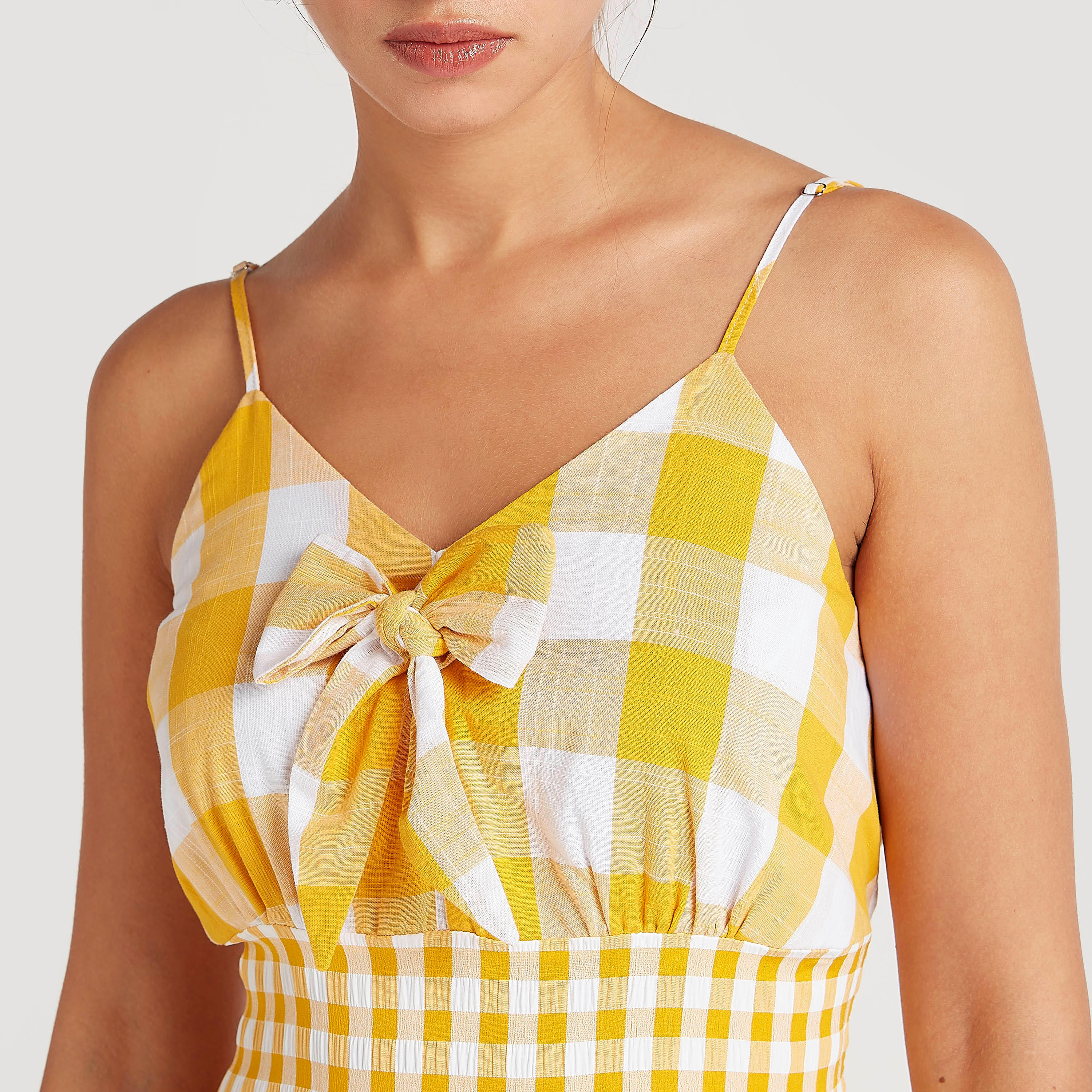 فستان طويل كاروهات بفيونكة وحمالات رفيعة-women-clothing-dresses-image-3