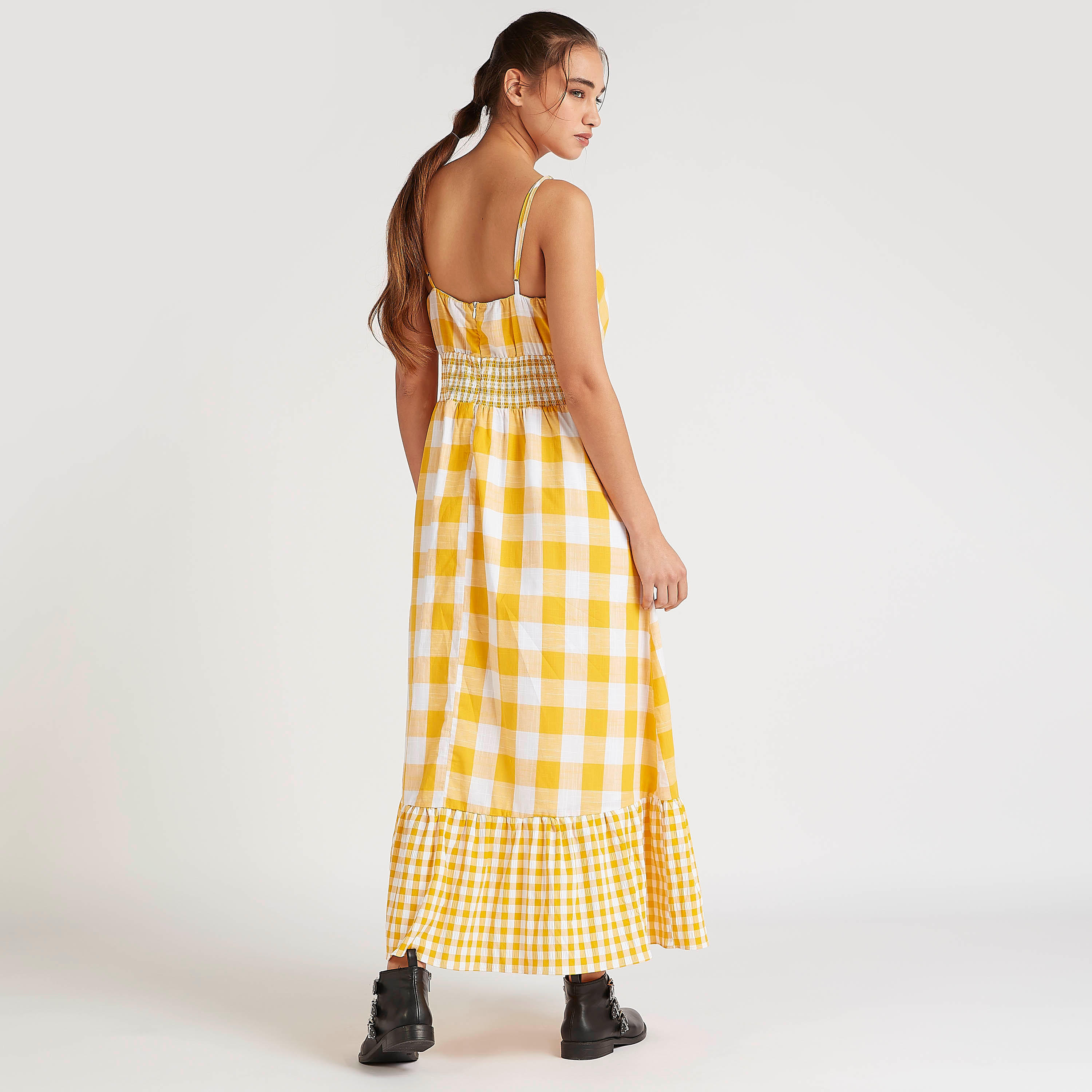 فستان طويل كاروهات بفيونكة وحمالات رفيعة-women-clothing-dresses-image-4