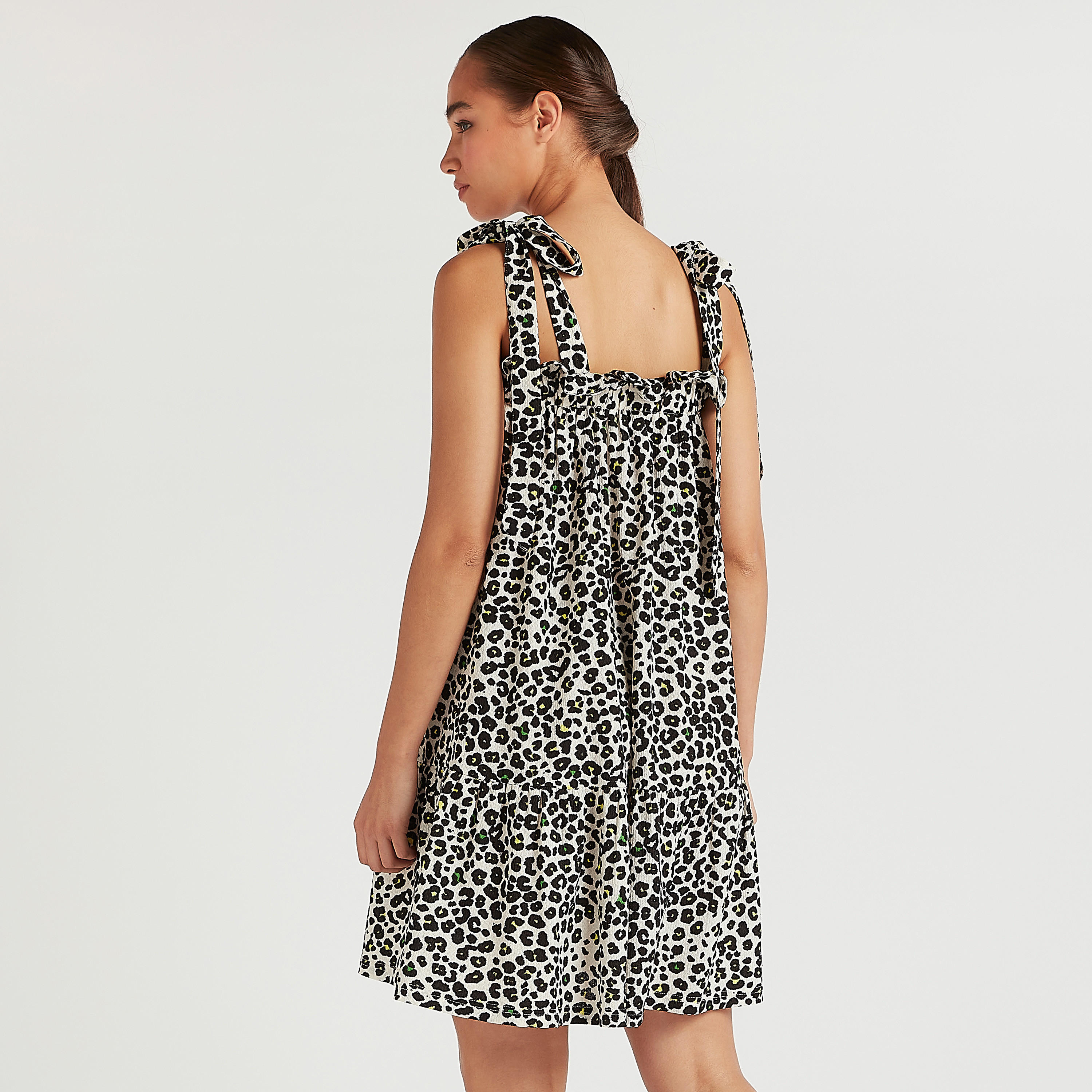 Animal Print Mini A-line Dress with Tie-Up Straps-women-clothing-dresses-image-4