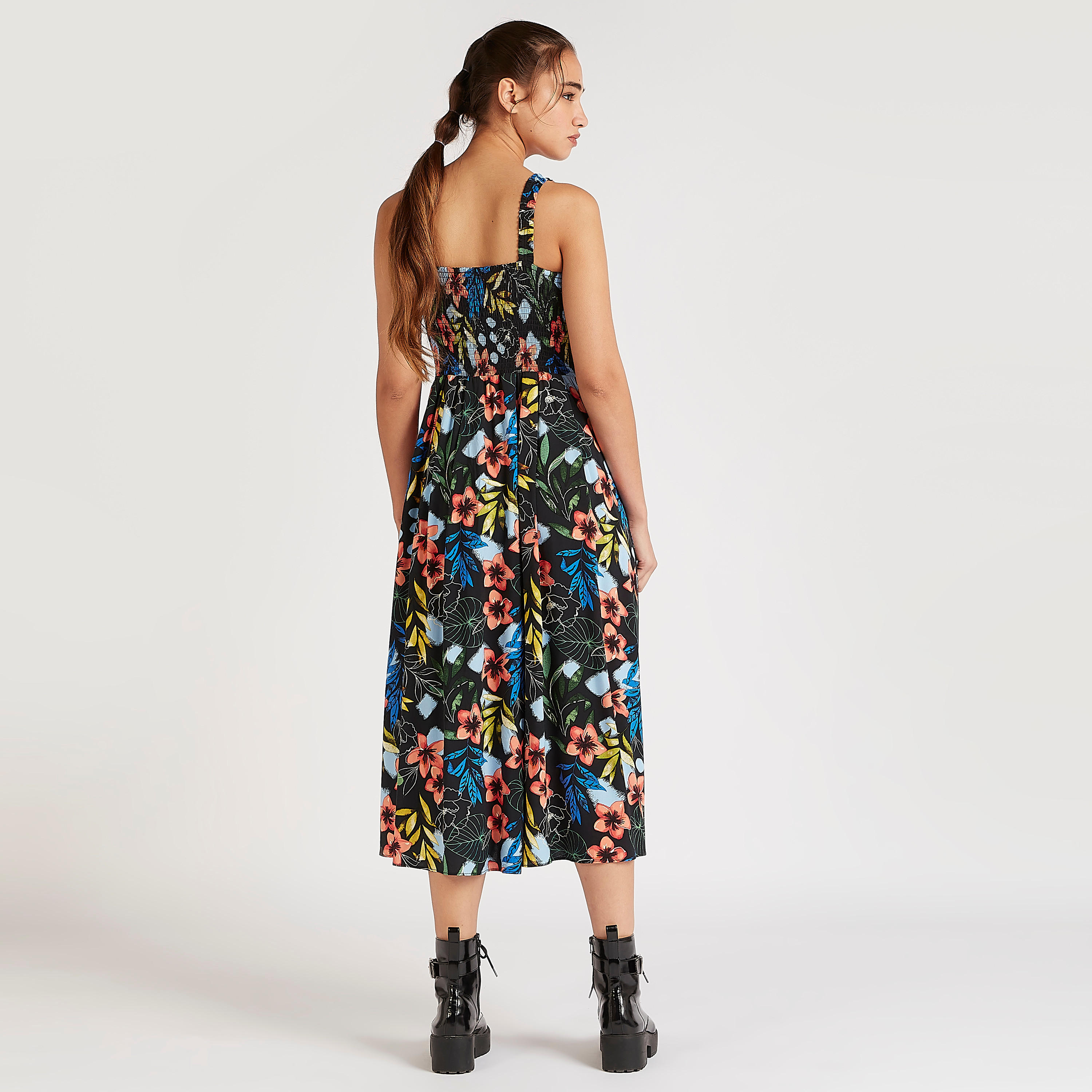 فستان ميدي إيه لاين بطبعات أزهار وظهر مطرّز-women-clothing-dresses-image-4
