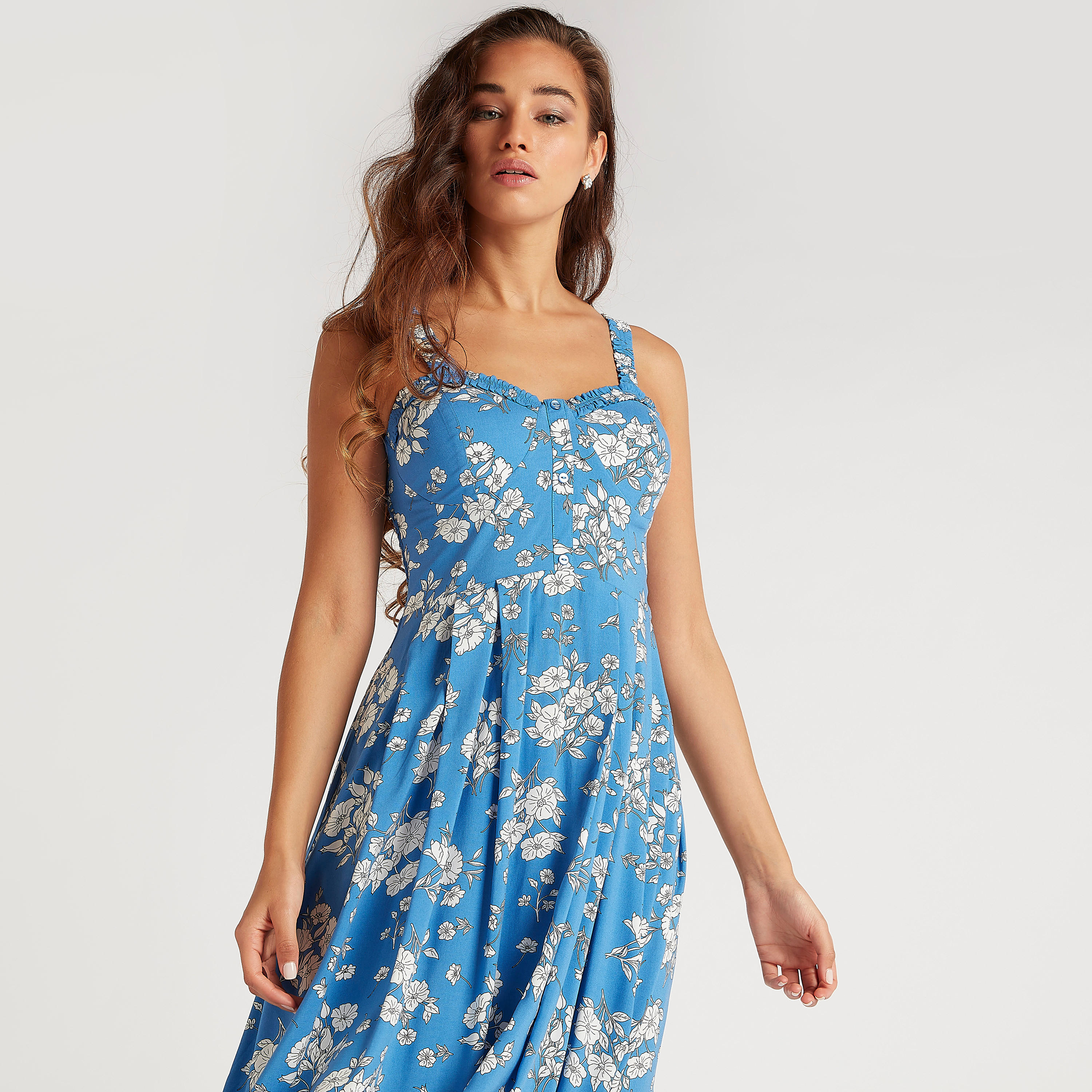 فستان ميدي إيه لاين بطبعات أزهار وظهر مطرّز-women-clothing-dresses-image-6