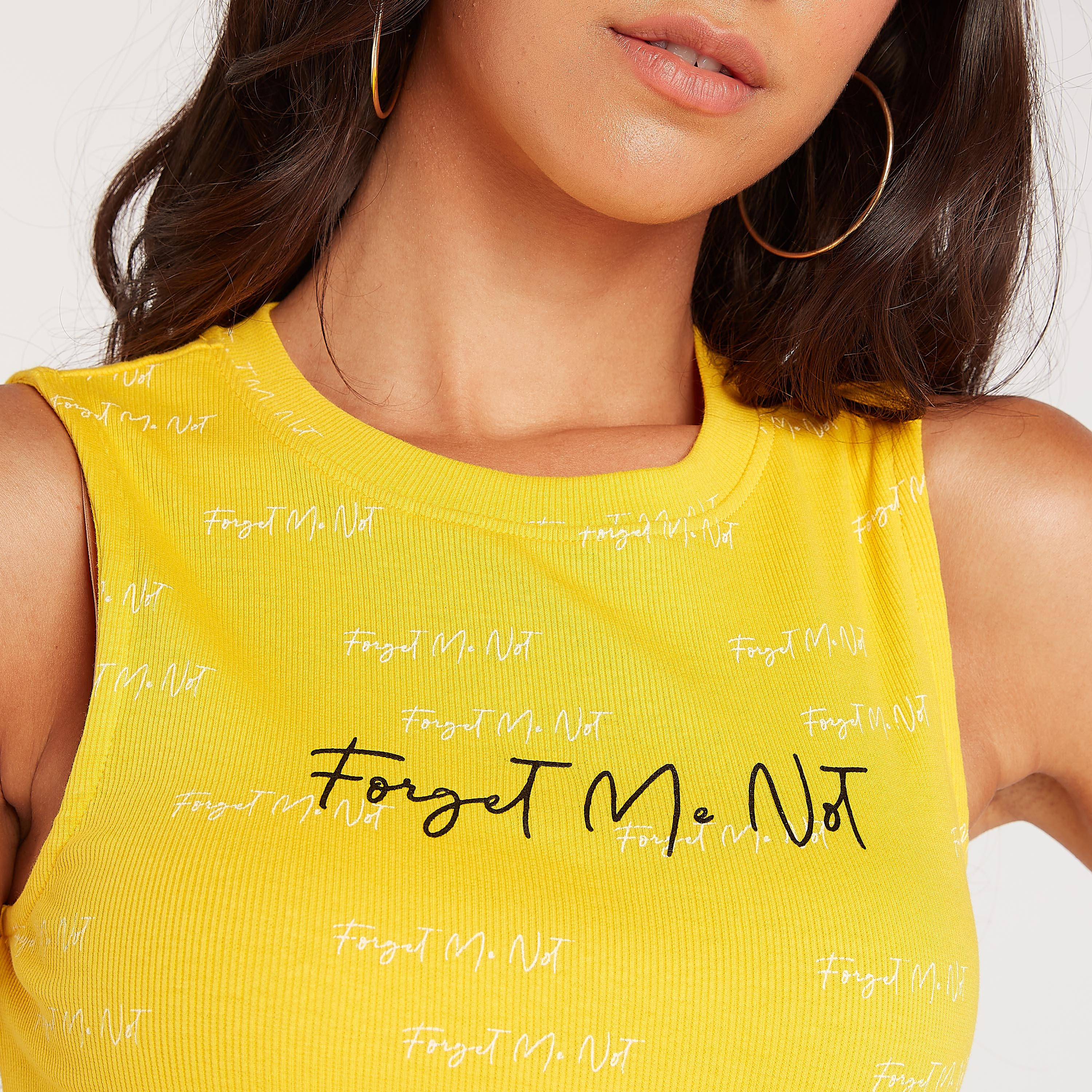 Slogan Print Vest with Crew Neck-women-clothing-tshirts-image-3