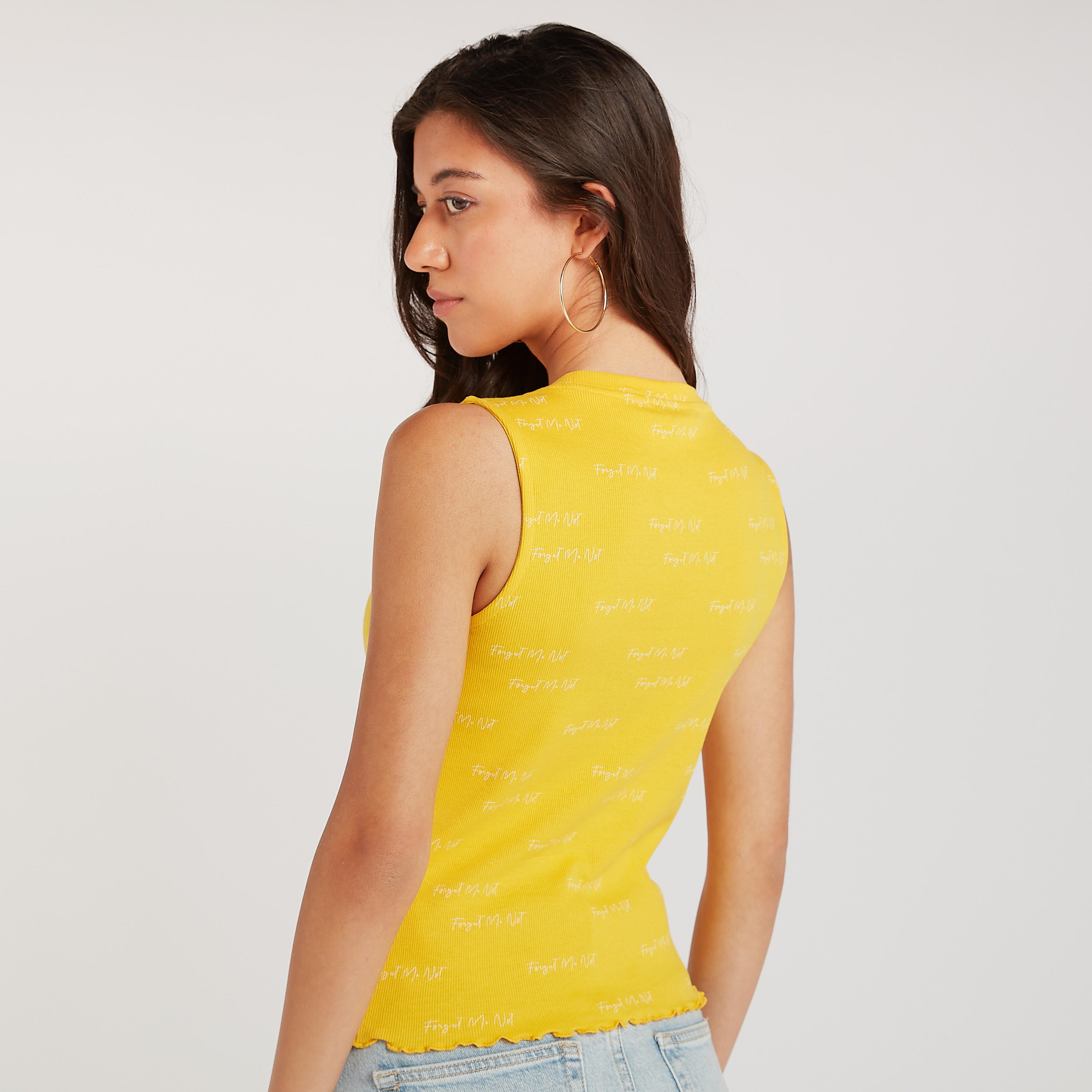 Slogan Print Vest with Crew Neck-women-clothing-tshirts-image-4