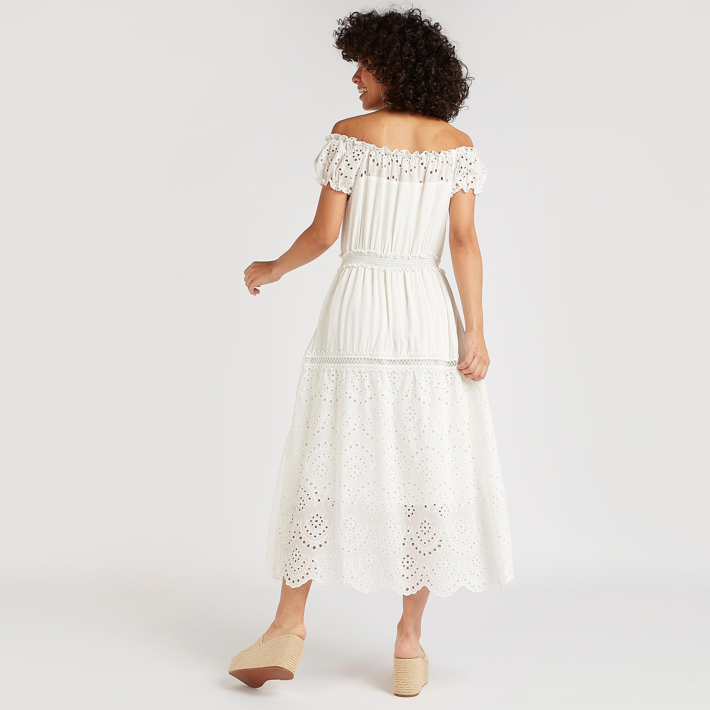 فستان شيفلي ميدي إيه لاين متعدّد الطبقات بأكمام منفوخة-women-clothing-dresses-image-4