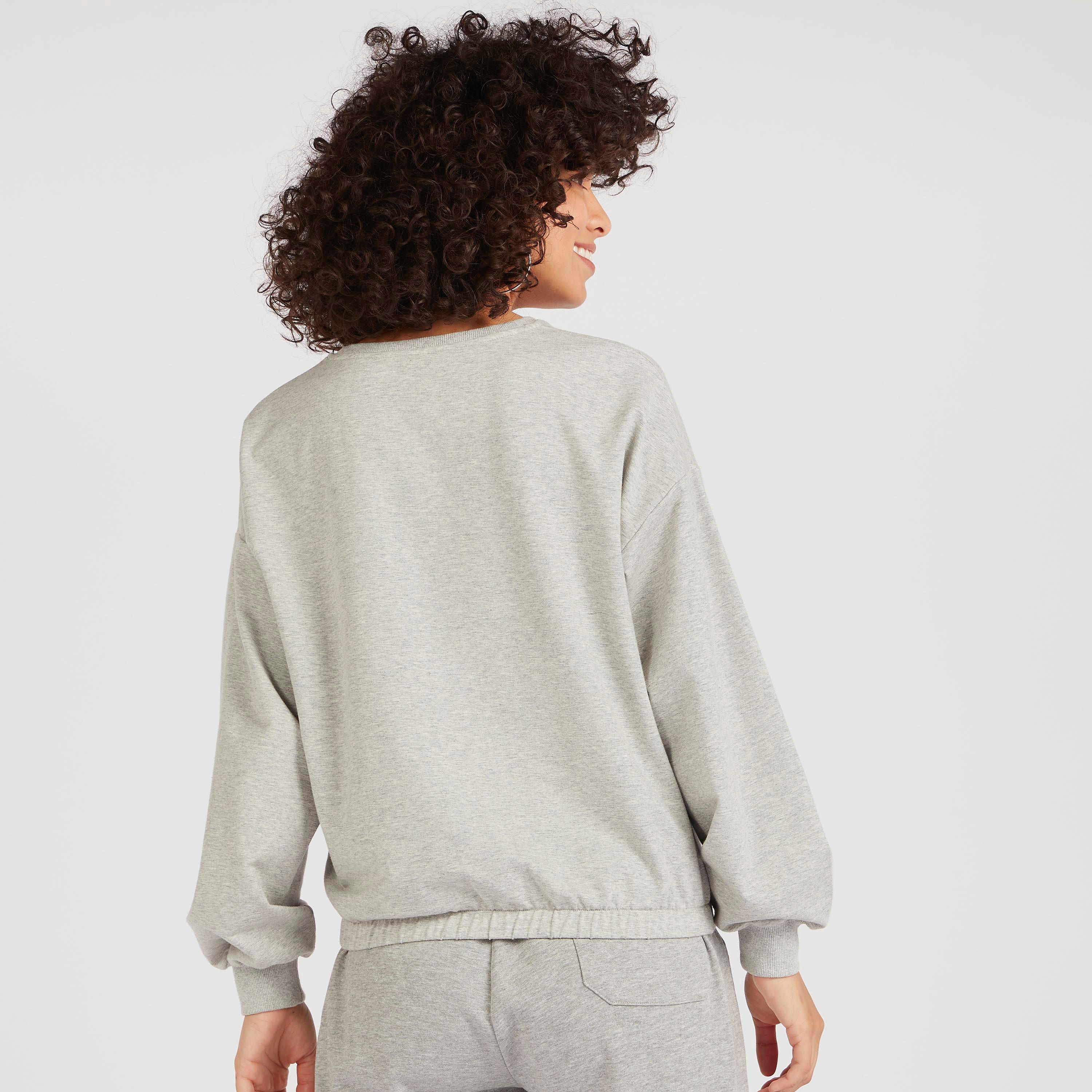 Solid Crew Neck Sweatshirt with Long Sleeves-women-clothing-hoodiesandsweatshirts-sweatshirts-image-4