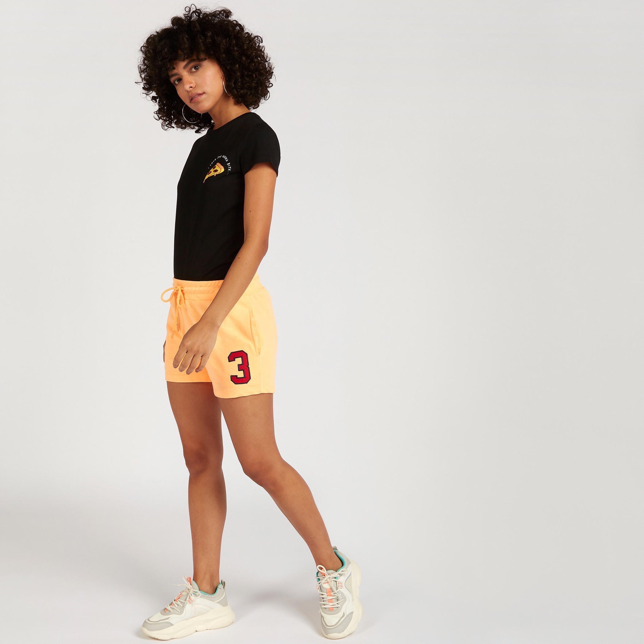 Embroidered Mid-Rise Shorts with Drawstring Closure-women-clothing-bottoms-shorts-image-2
