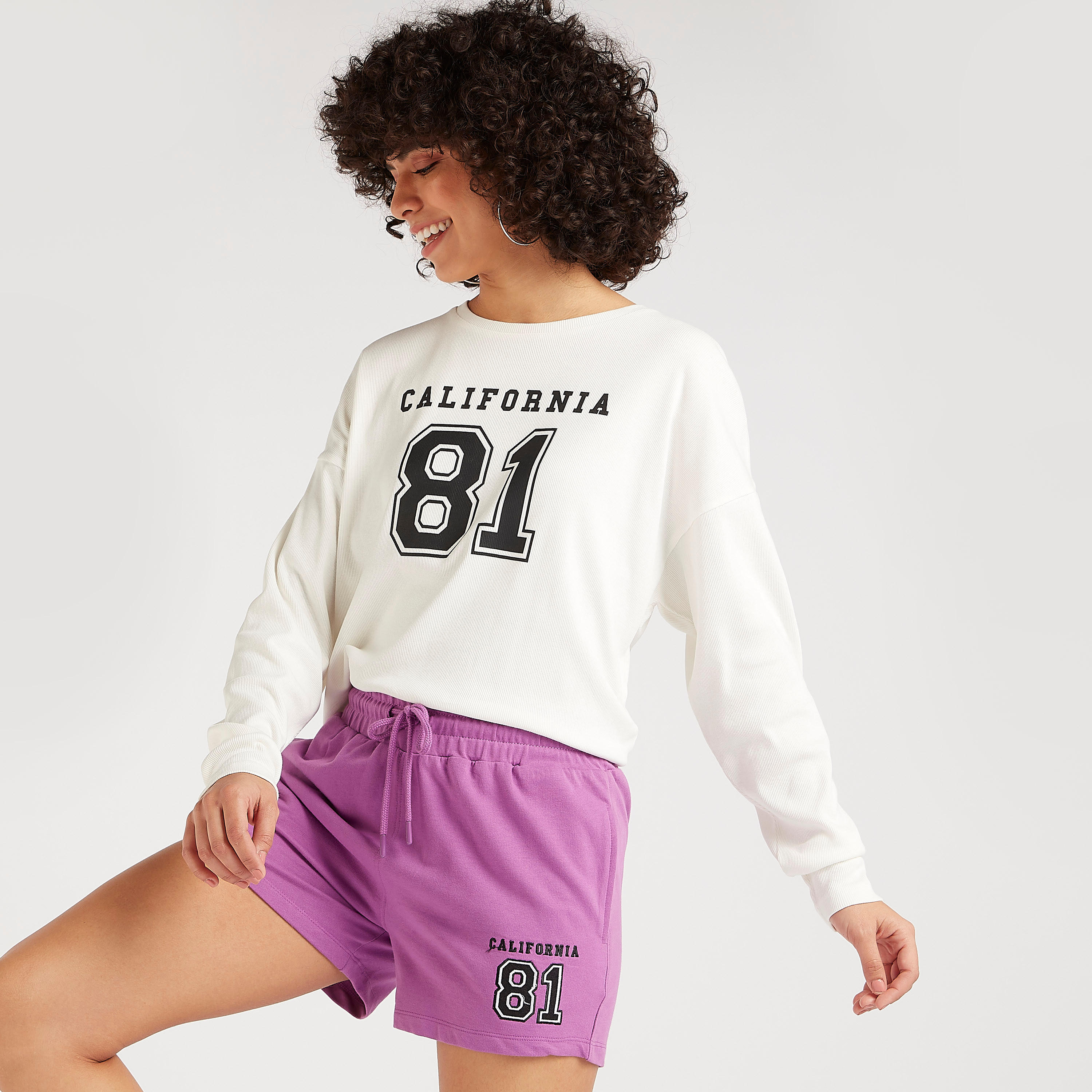 Embroidered Shorts with Pockets and Drawstring Closure-women-clothing-bottoms-shorts-image-1