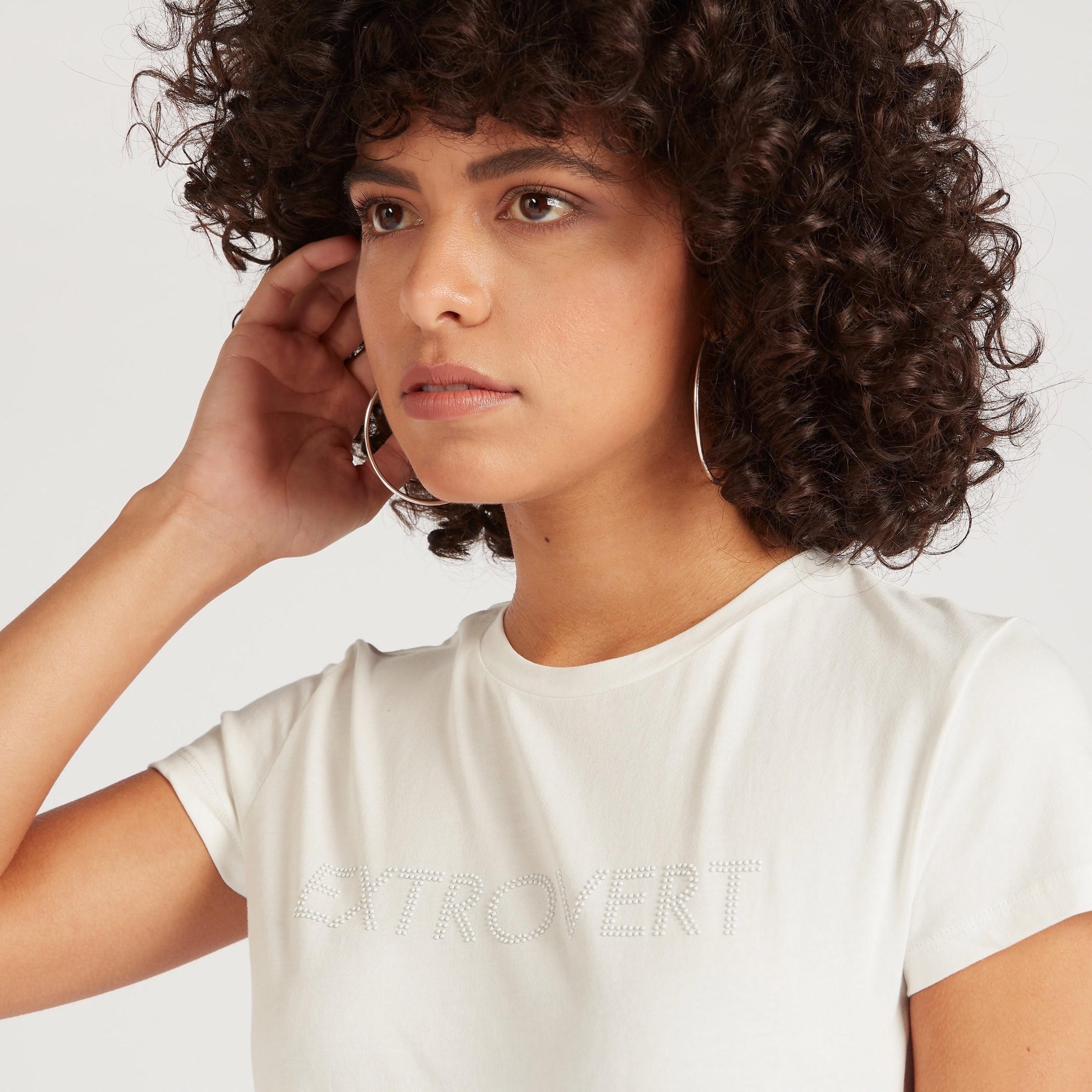 Printed Crew Neck T-shirt with Cap Sleeves-women-clothing-tshirts-image-3