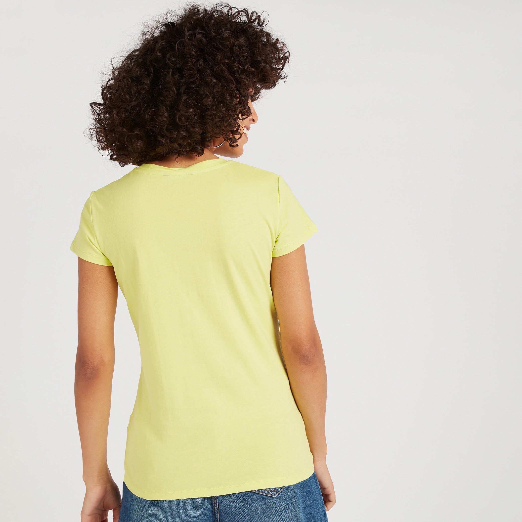 Printed Crew Neck T-shirt with Cap Sleeves-women-clothing-tshirts-image-4