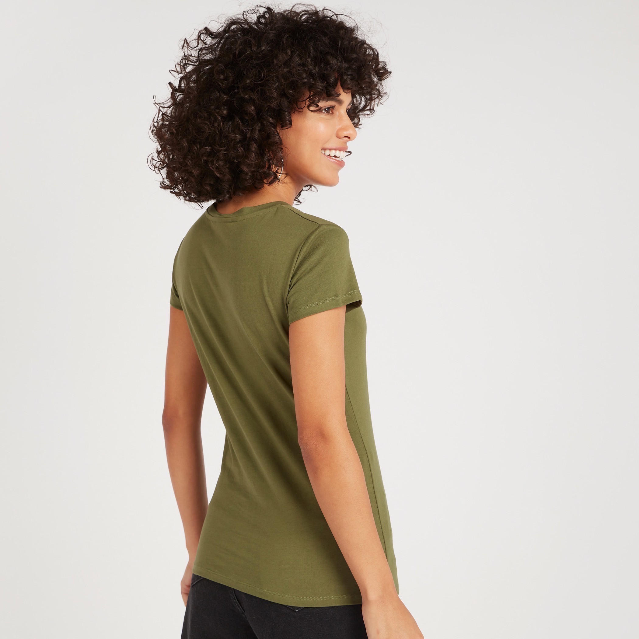 تيشيرت بياقة ضيّقة وأكمام كاب وطَبعات-women-clothing-tshirts-image-4