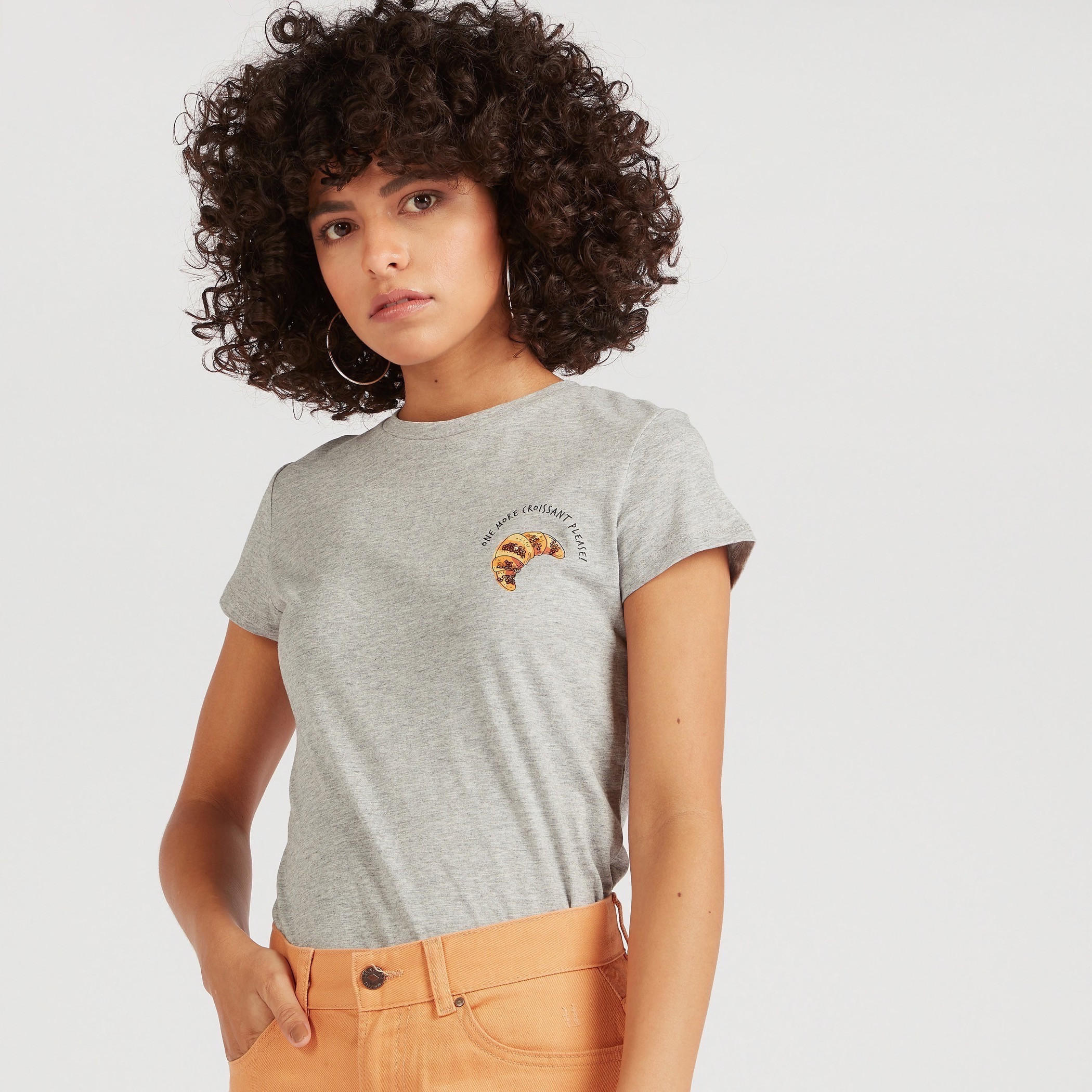 Printed Crew Neck T-shirt with Cap Sleeves-women-clothing-tshirts-image-1