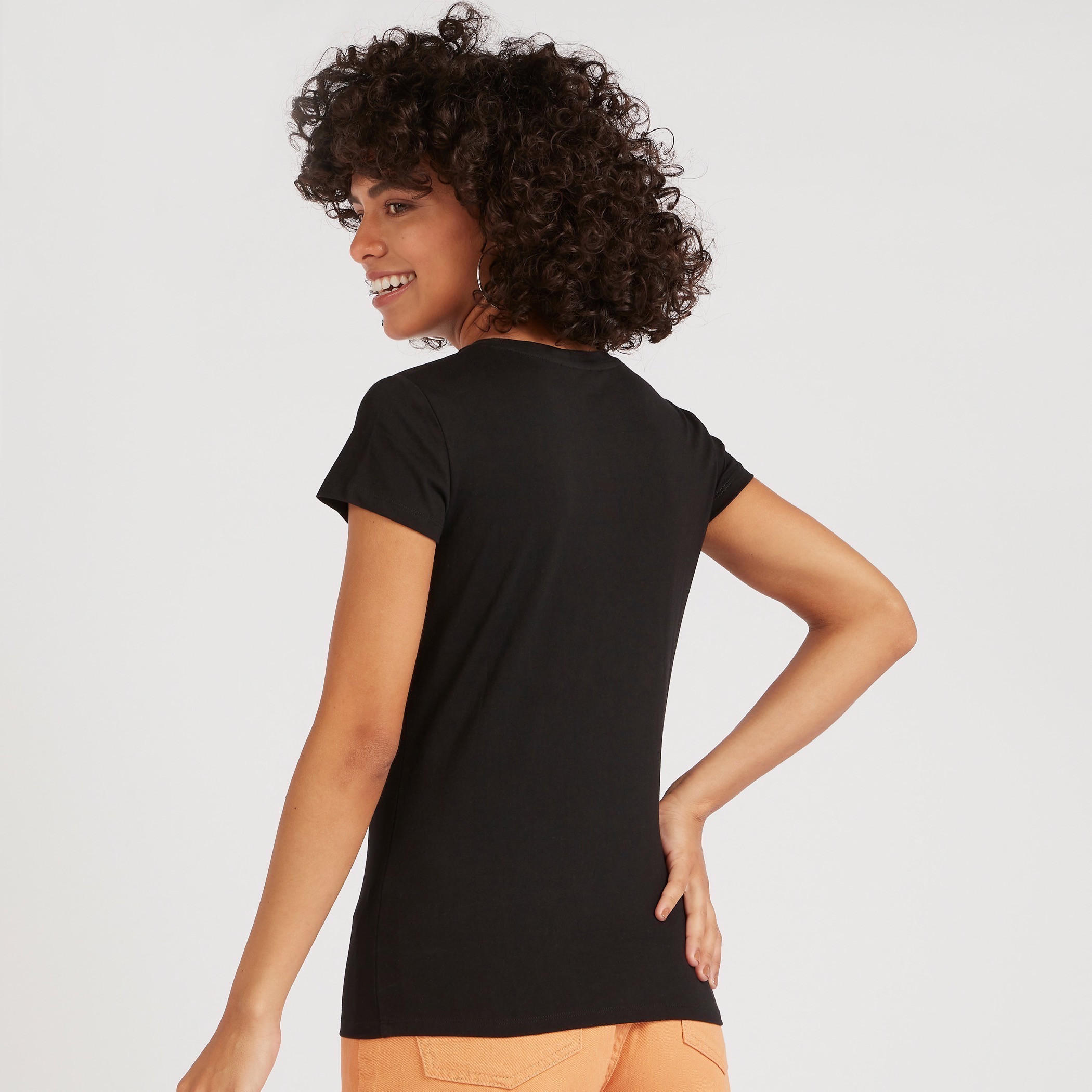 تيشيرت بياقة ضيّقة وأكمام كاب وطَبعات-women-clothing-tshirts-image-4