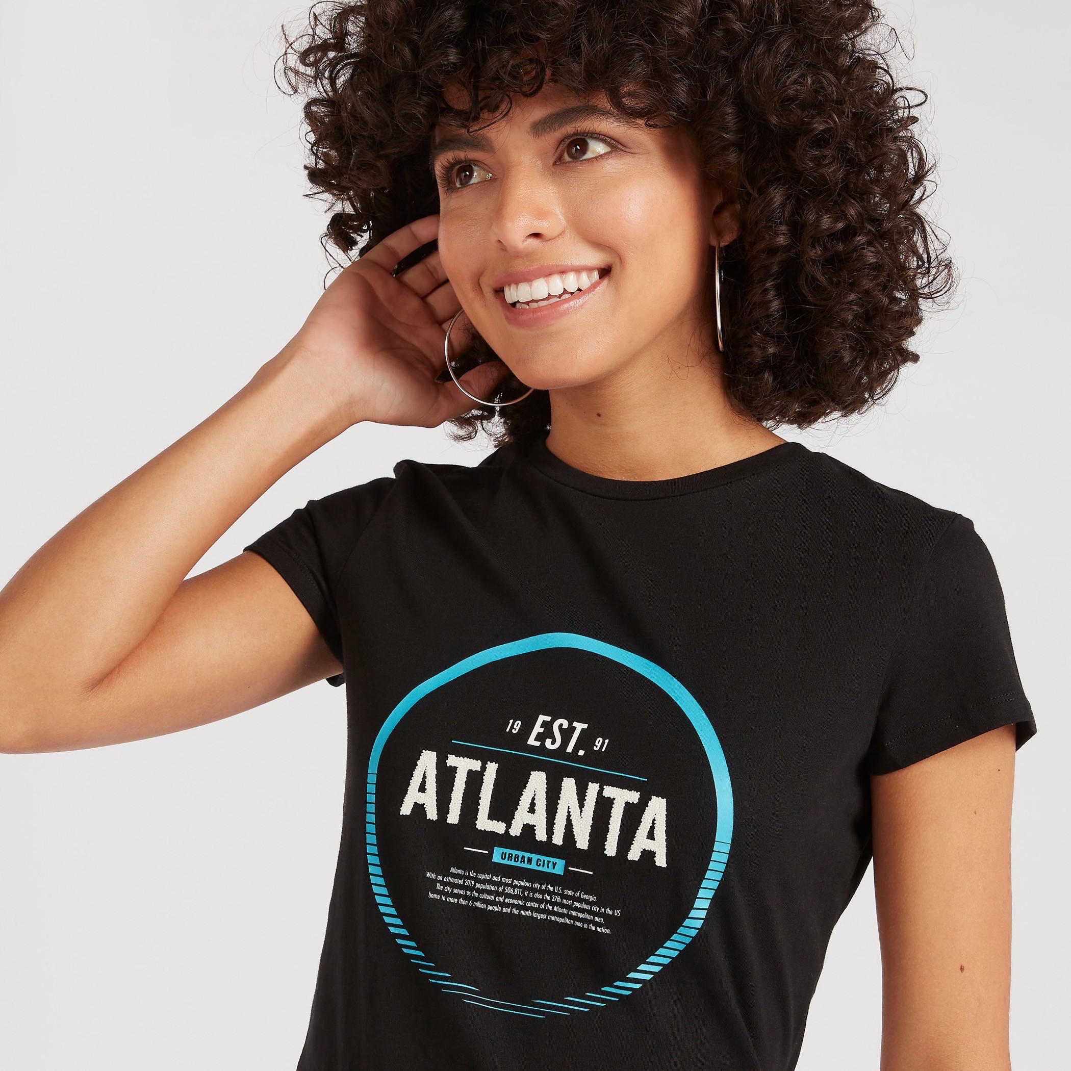 تيشيرت بياقة ضيّقة وأكمام كاب وطَبعات-women-clothing-tshirts-image-3