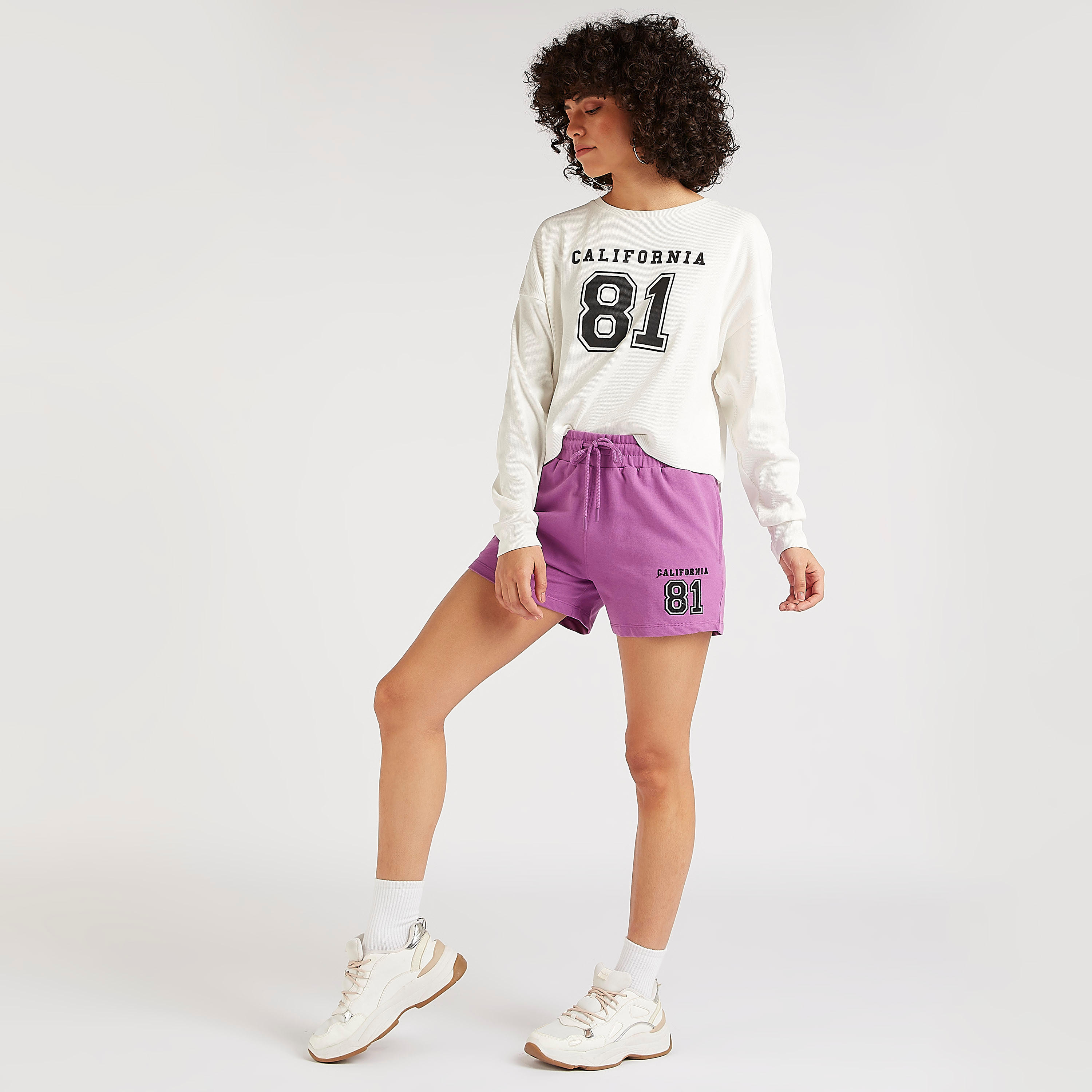 Ribbed Printed Crew Neck T-shirt with Long Sleeves-women-winterwear-hoodiesandsweatshirts-sweatshirts-image-2