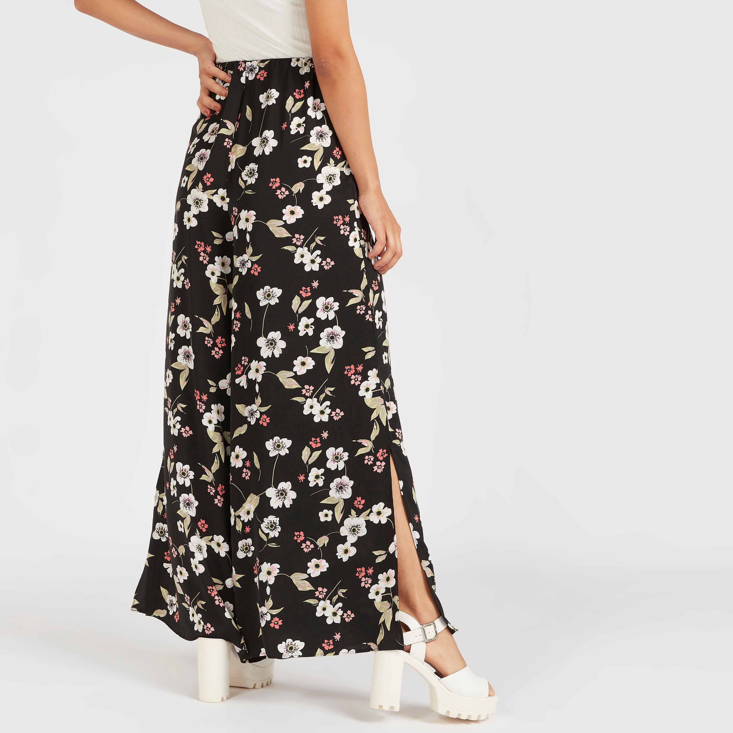 بنطلون بالازو بخصر مطّاطي متوسط الارتفاع وطبعات أزهار-women-clothing-bottoms-trousers-image-4