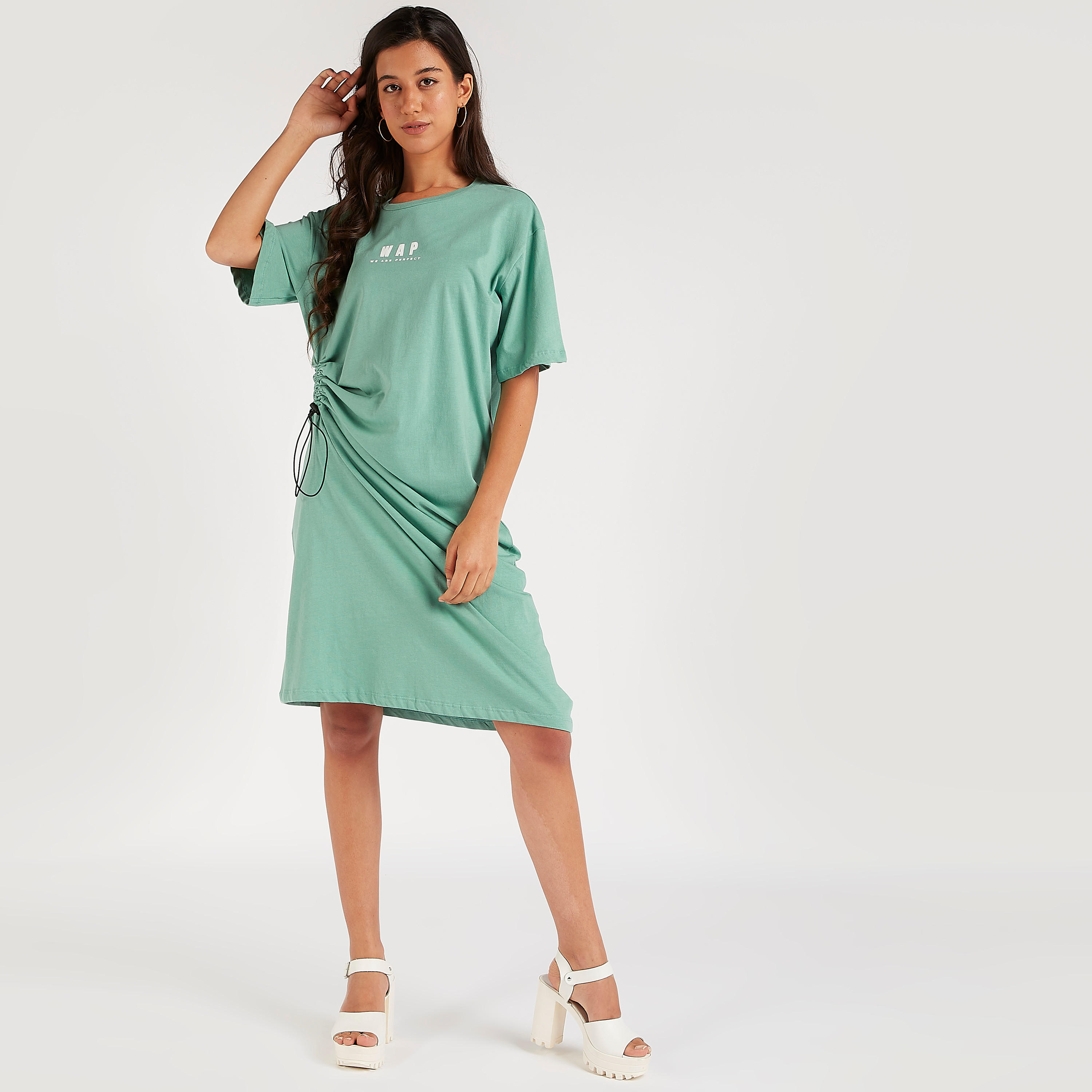 فستان ميدي واسع بأكمام قصيرة وطبعات-women-clothing-dresses-image-3