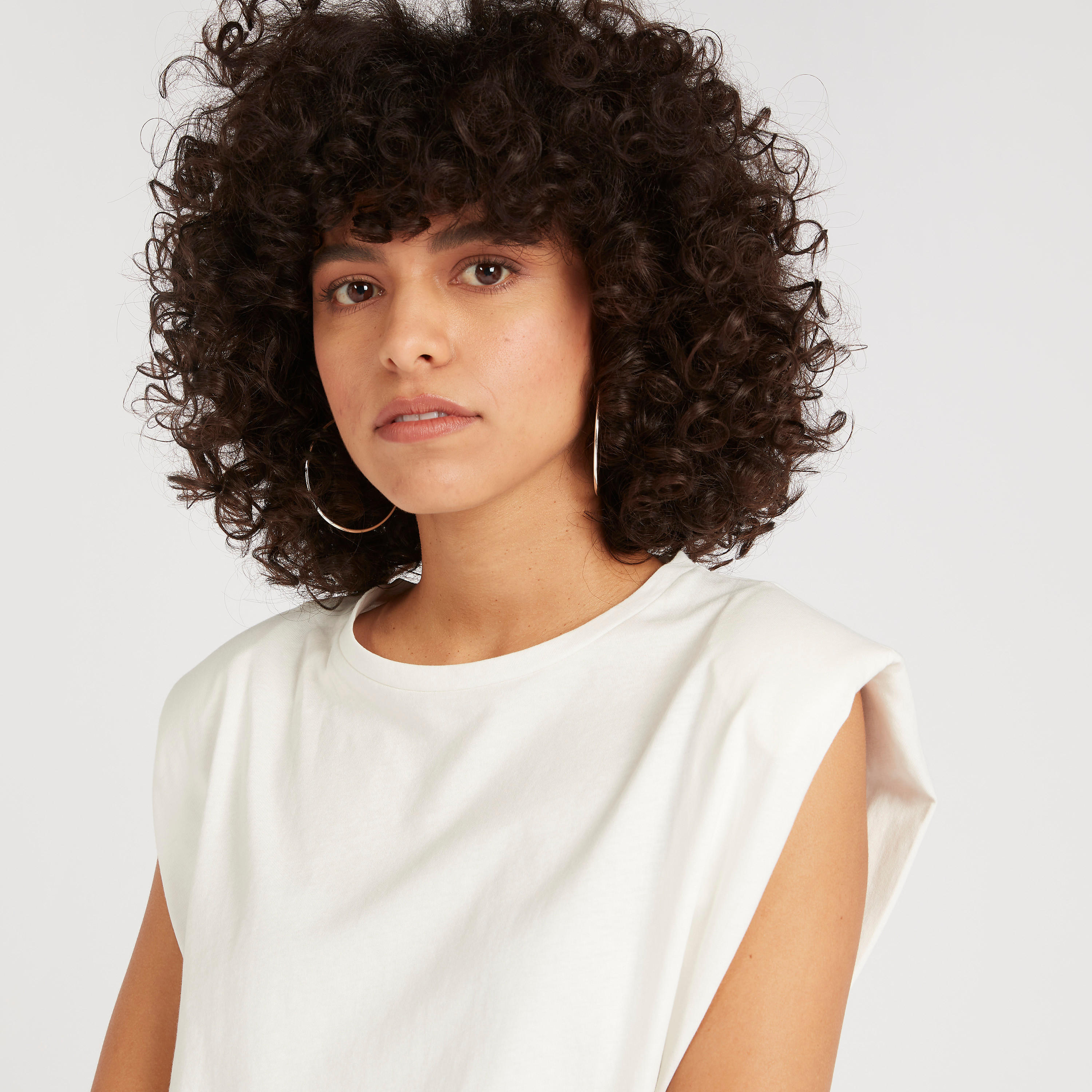 Solid Sleeveless T-shirt with Crew Neck-women-clothing-tshirts-image-3