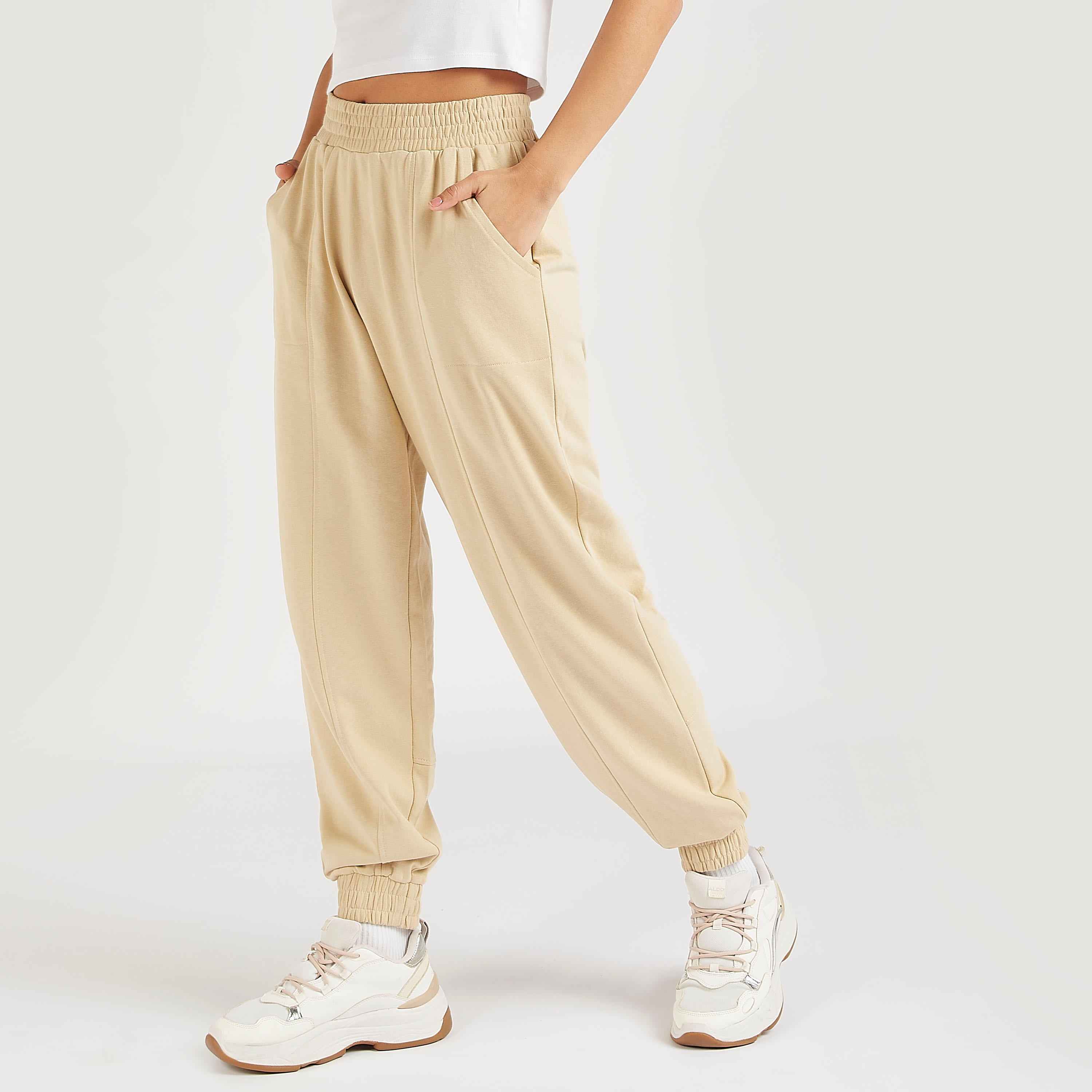 Solid Mid-Rise Joggers with Pockets-women-clothing-bottoms-joggers-image-1