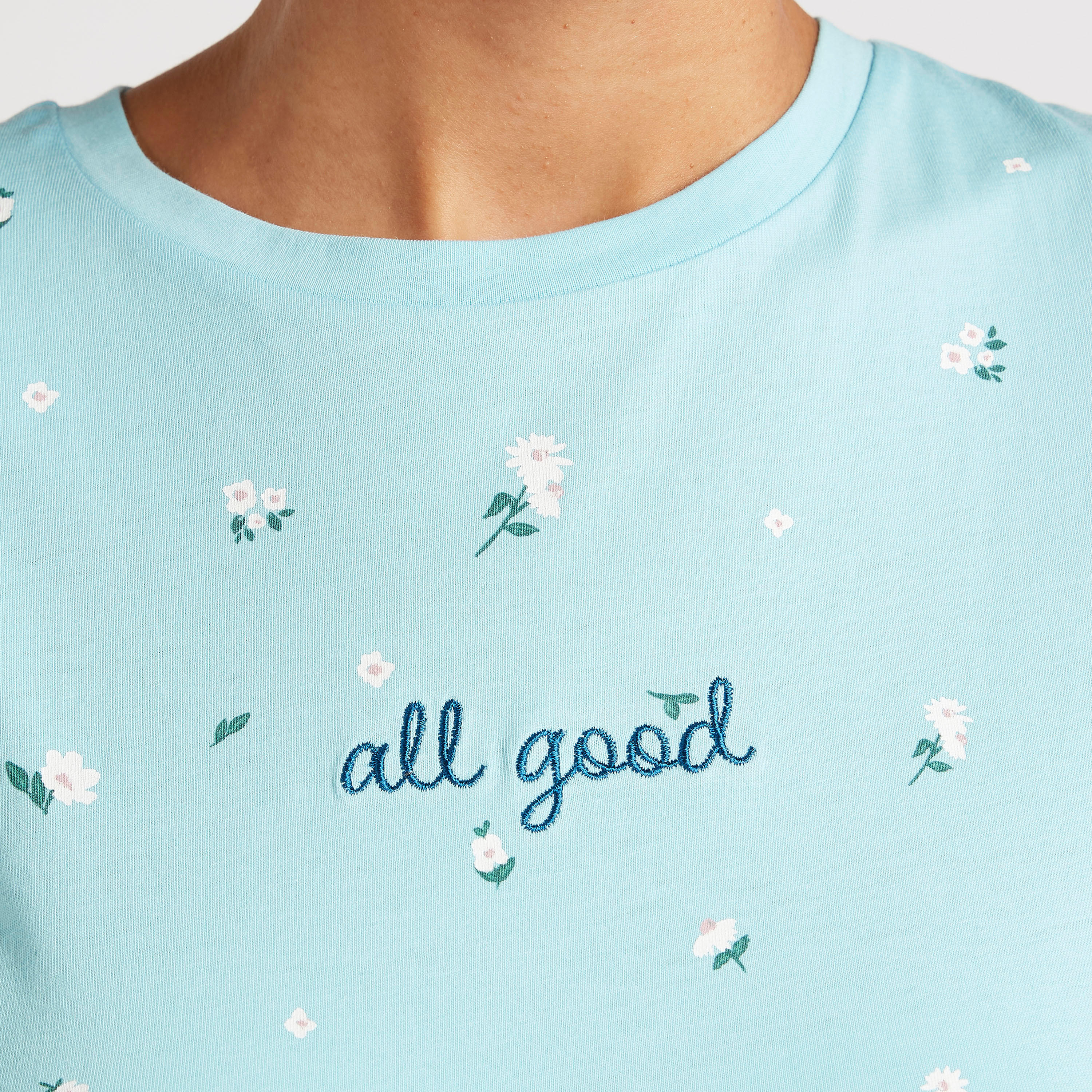 تيشيرت بياقة ضيّقة وأكمام كاب وطبعات-women-clothing-tshirts-image-2