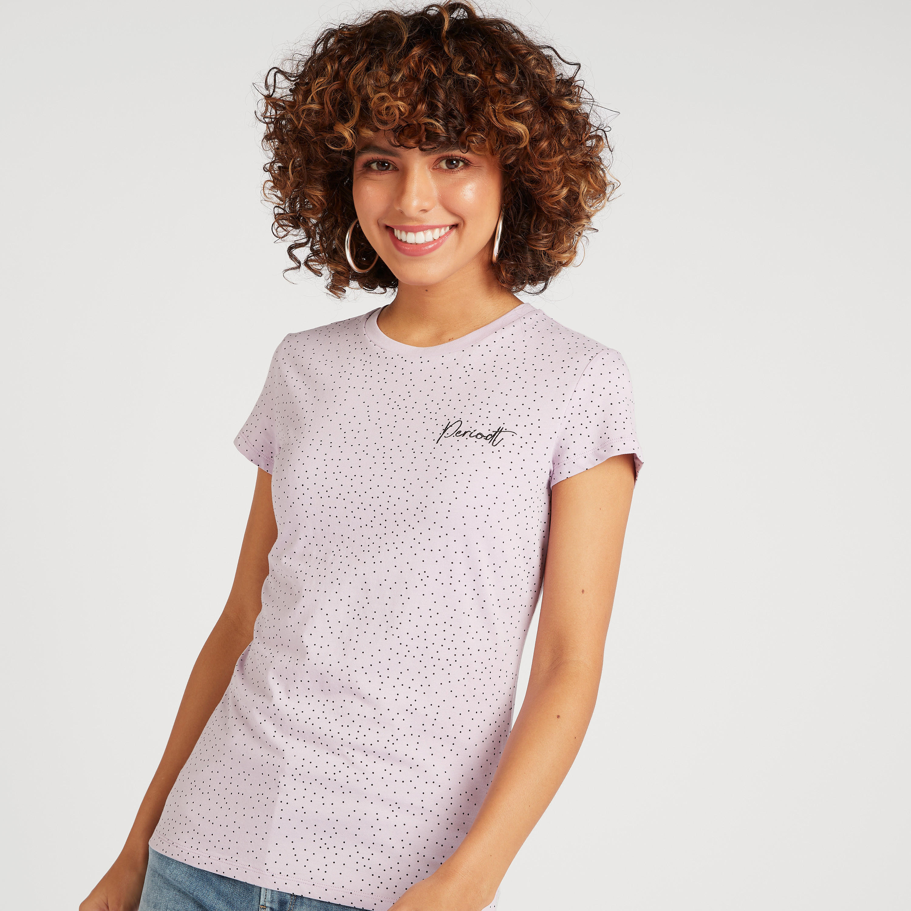 تيشيرت بياقة ضيّقة وأكمام كاب وطبعات-women-clothing-tshirts-image-1