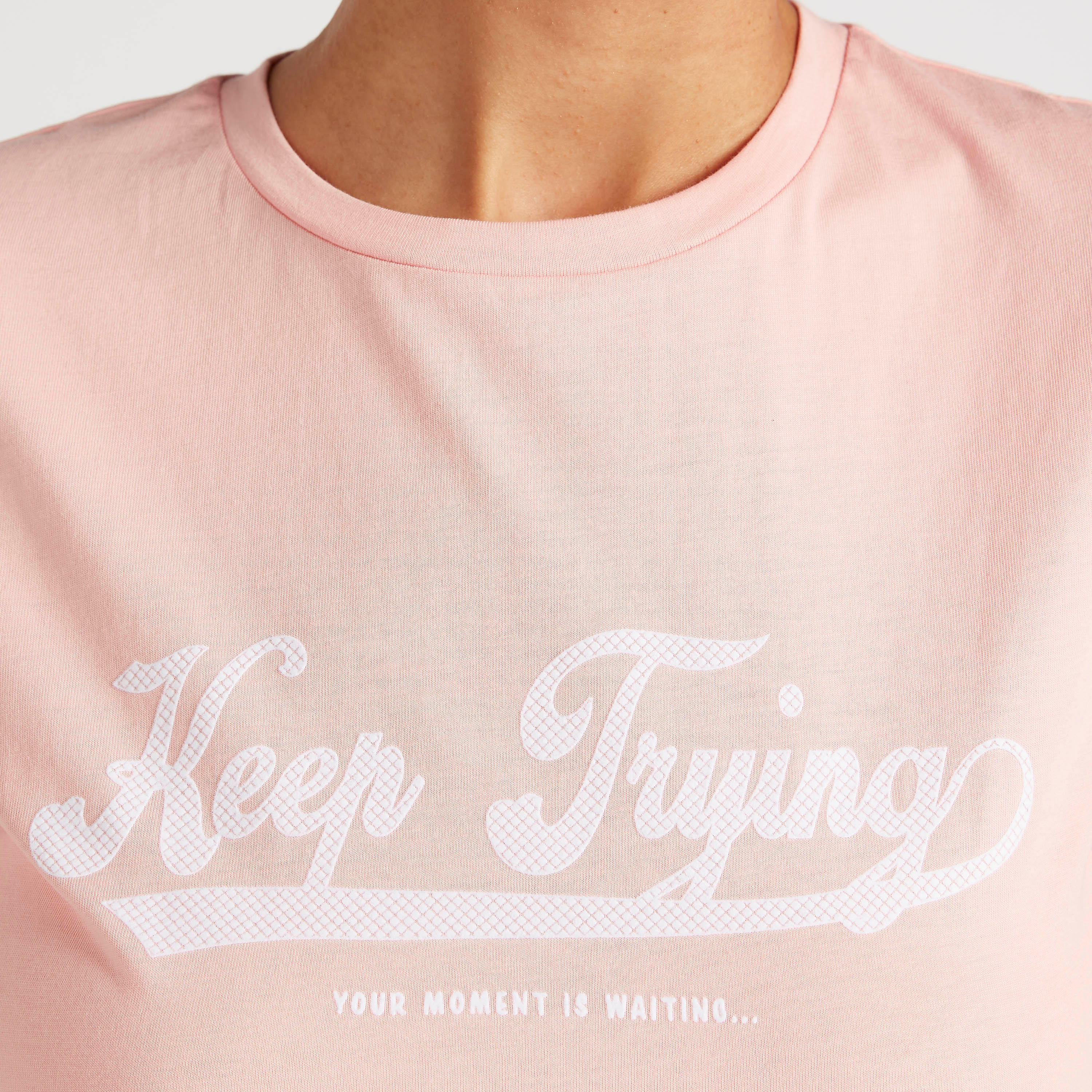 Printed T-shirt with Cap Sleeves and Crew Neck-women-clothing-tshirts-image-3