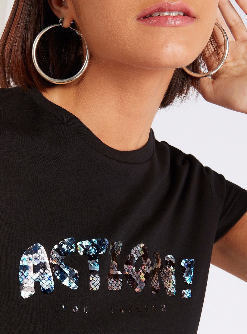 تيشيرت بياقة ضيّقة وأكمام كاب وطَبعات-women-clothing-tshirts-image-3
