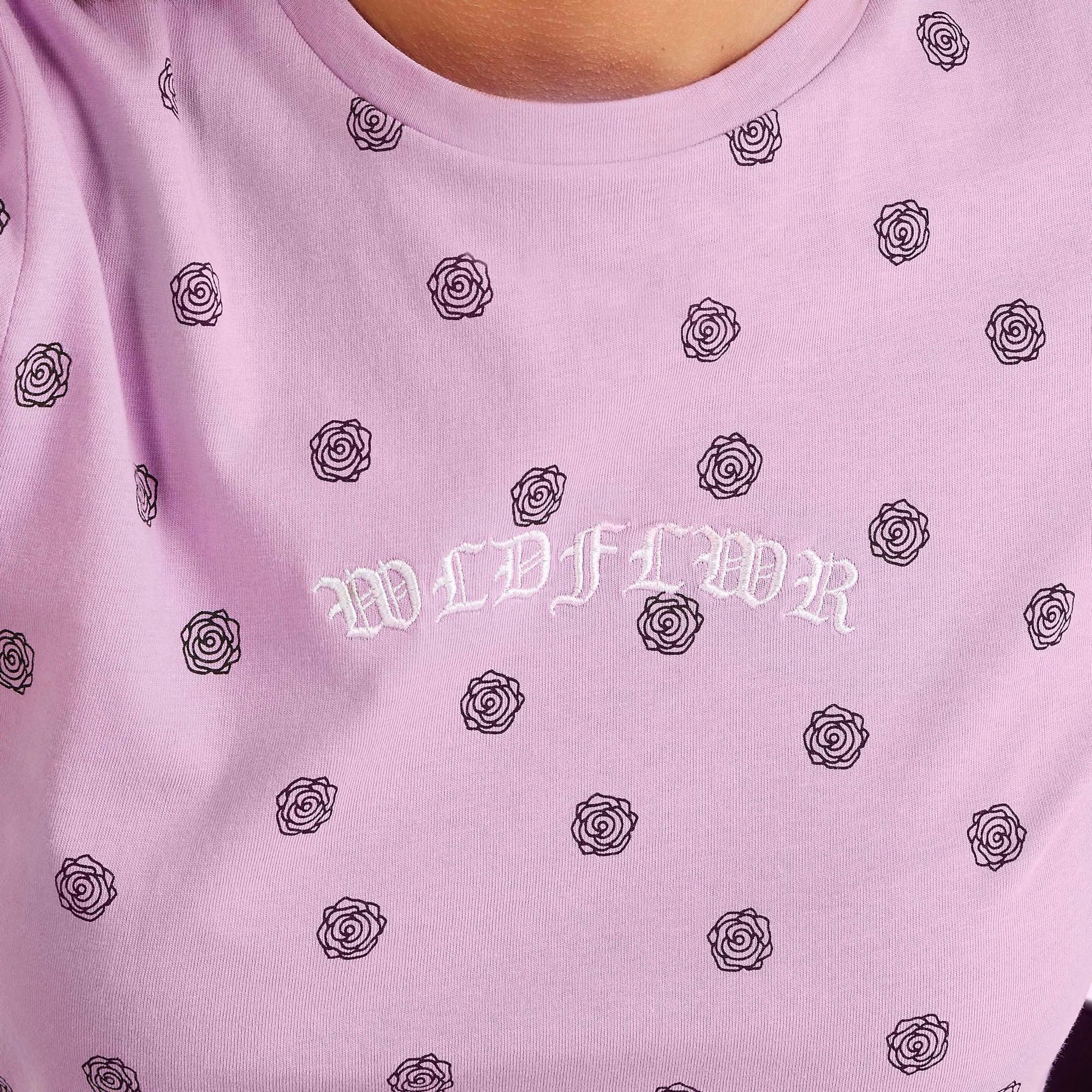Printed Crew Neck T-shirt with Cap Sleeves-women-clothing-tshirts-image-3