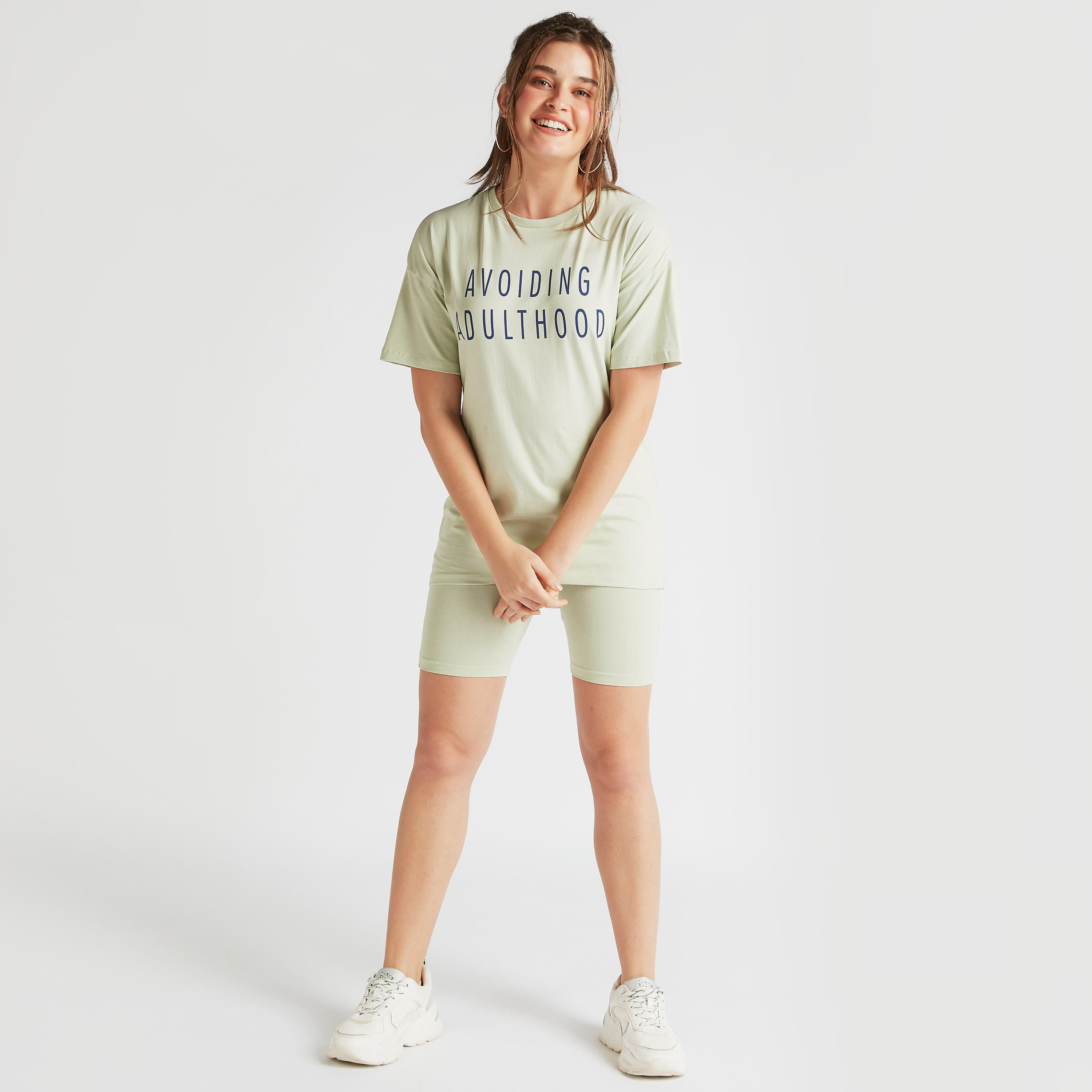 تيشيرت طويل بأكمام قصيرة وطبعات-women-clothing-tshirts-image-4